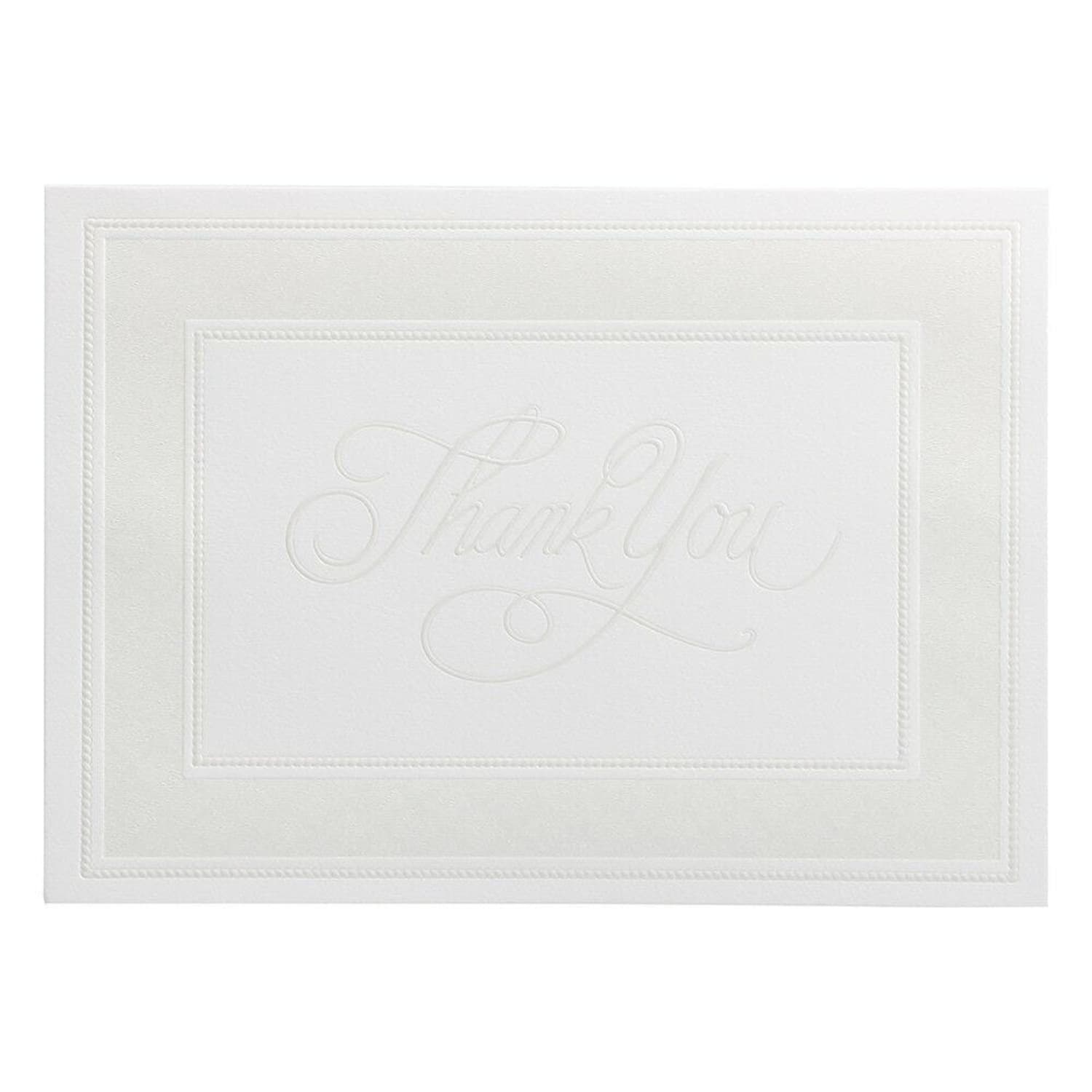 White Cards With Pearl Border And White Envelopes