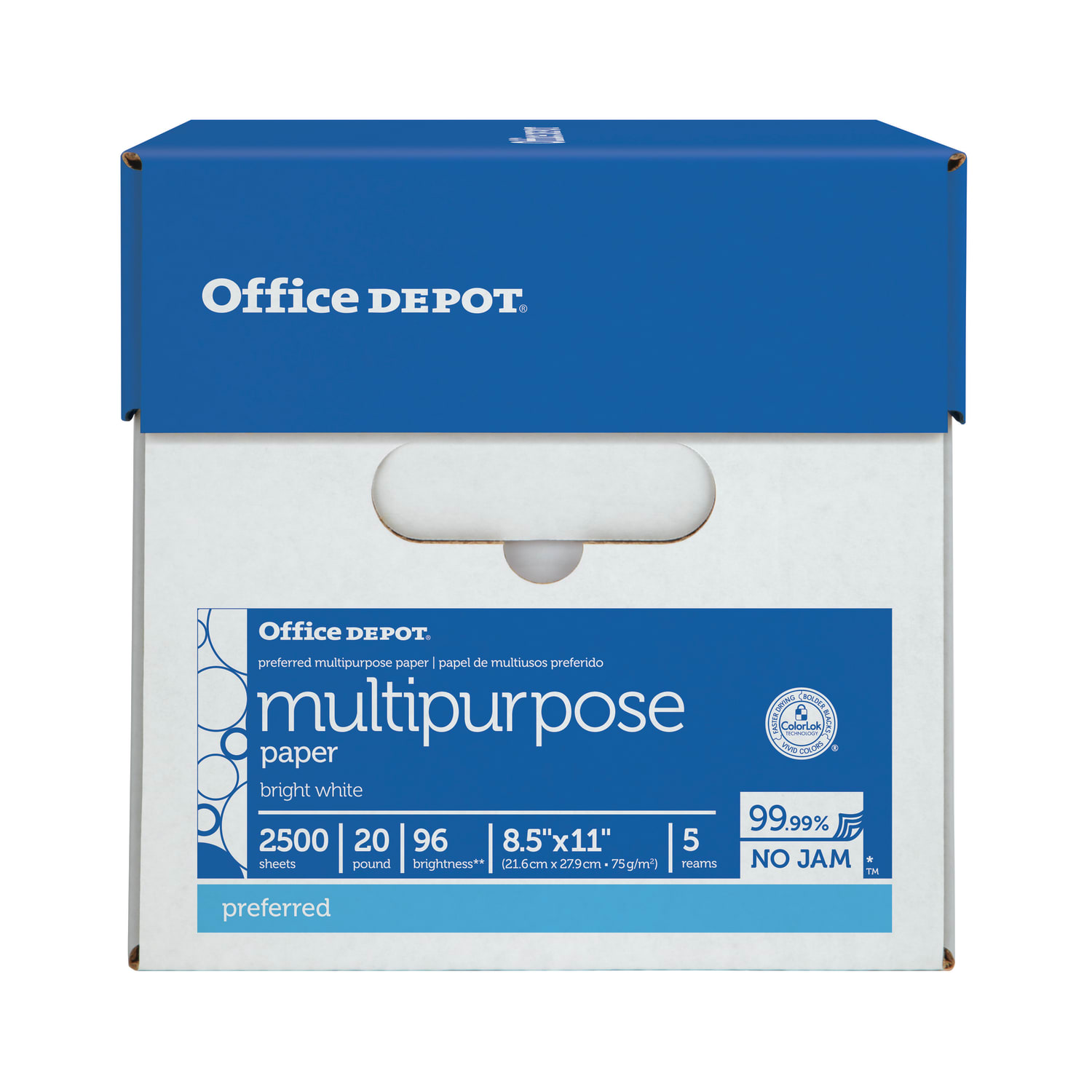 Office Depot Multi-Use Printer & Copy Paper, 5 Reams, White, Letter (8.5in x 11in), 2500 Sheets Per Case, 20 Lb, 96 Brightness, 58288 - Image 5