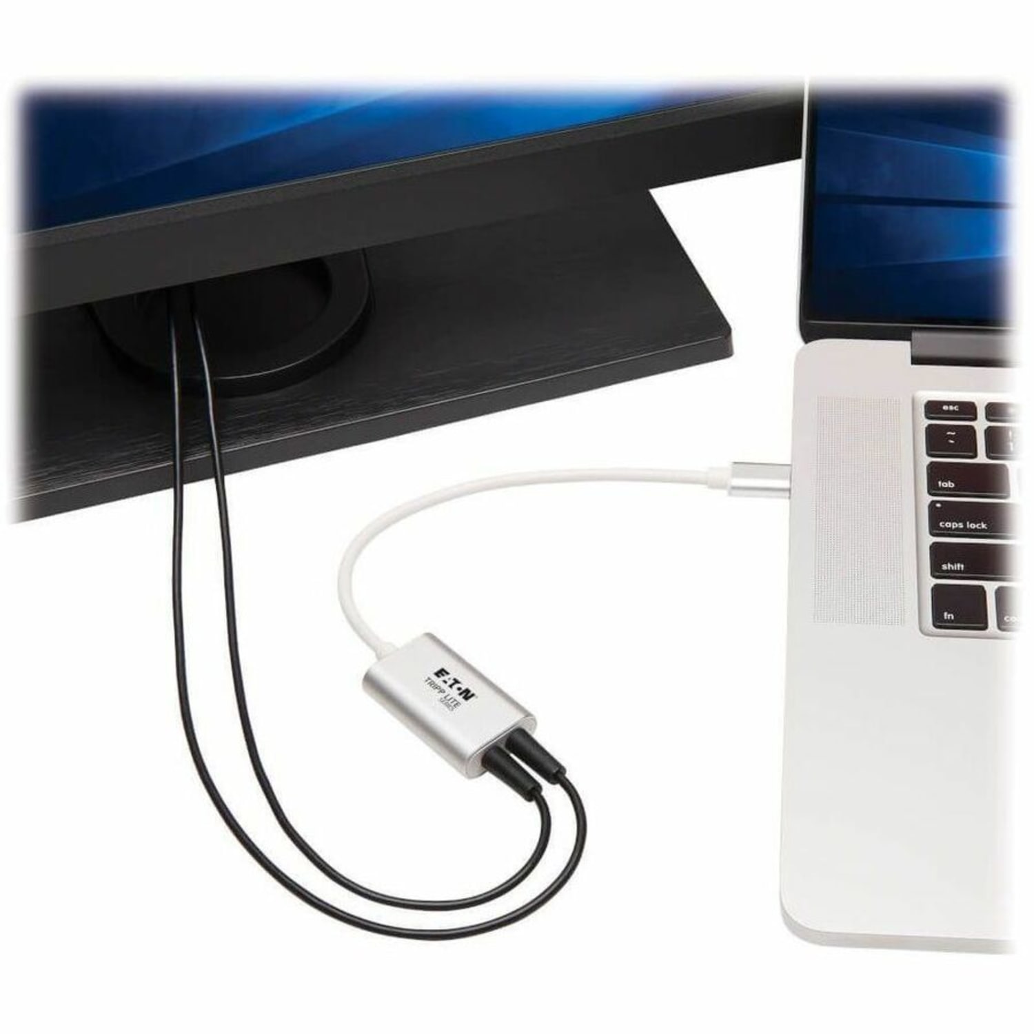 Tripp Lite USB C To 3.5mm Stero Audio Adapter For Microphone Headphones, Silver - Image 3