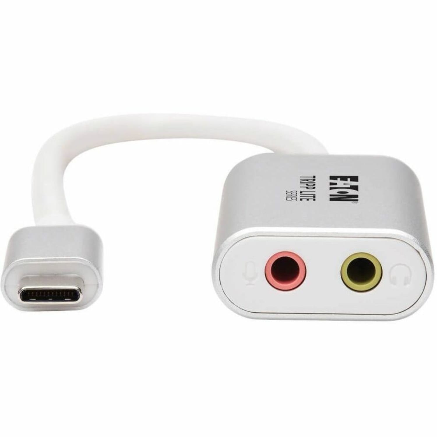 Tripp Lite USB C To 3.5mm Stero Audio Adapter For Microphone Headphones, Silver - Image 4