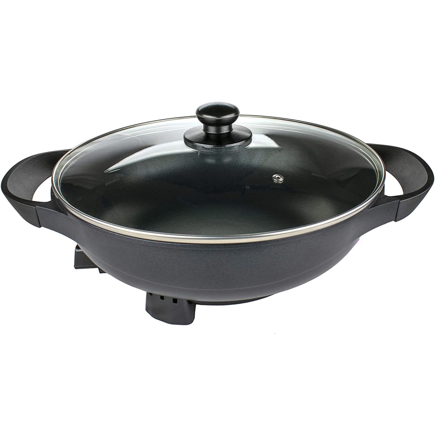 Brentwood Non-Stick Flat Bottom Electric Wok Skillet, 7-1/2inH x 13inW x 17-1/2inD, Black - Image 6