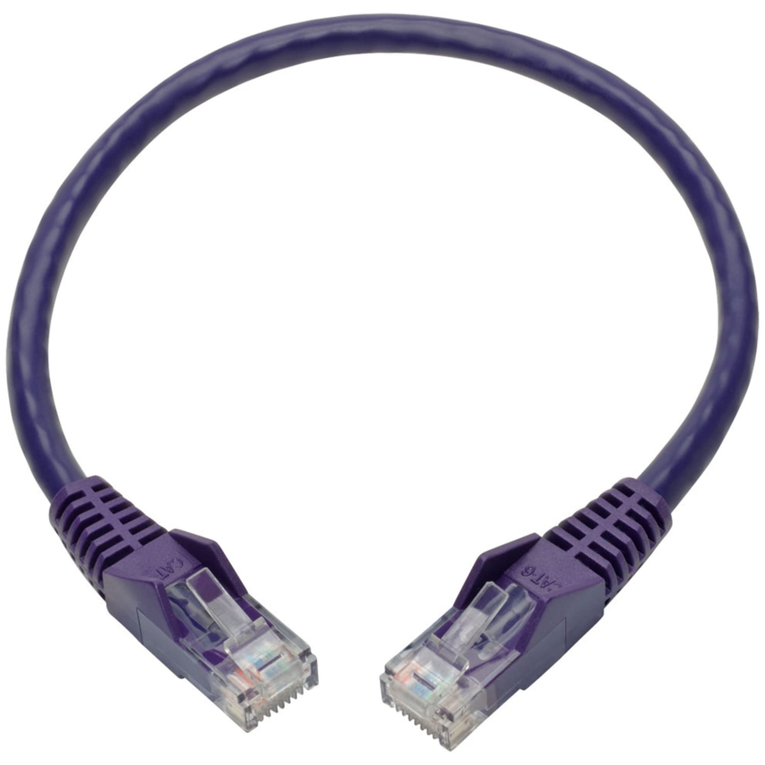 Eaton Tripp Lite Series Cat6 Gigabit Snagless Molded (UTP) Ethernet Cable (RJ45 M/M), PoE, Purple, 1 ft. (0.31 m) - N201001PU - Image 3