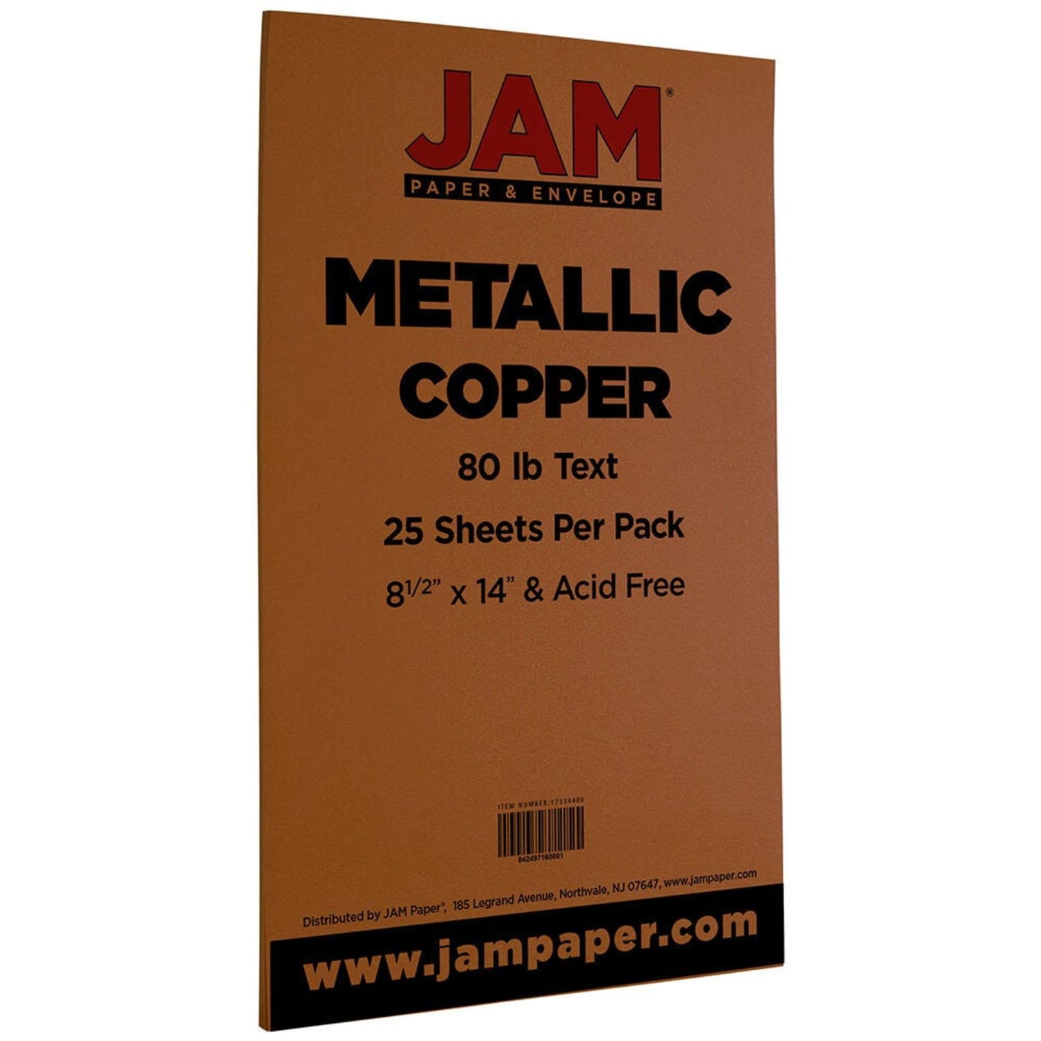 JAM Paper Legal Paper, Copper Stardream Metallic, Legal (8.5in x 14in), 25 Sheets Per Pack, 32 Lb - Image 3
