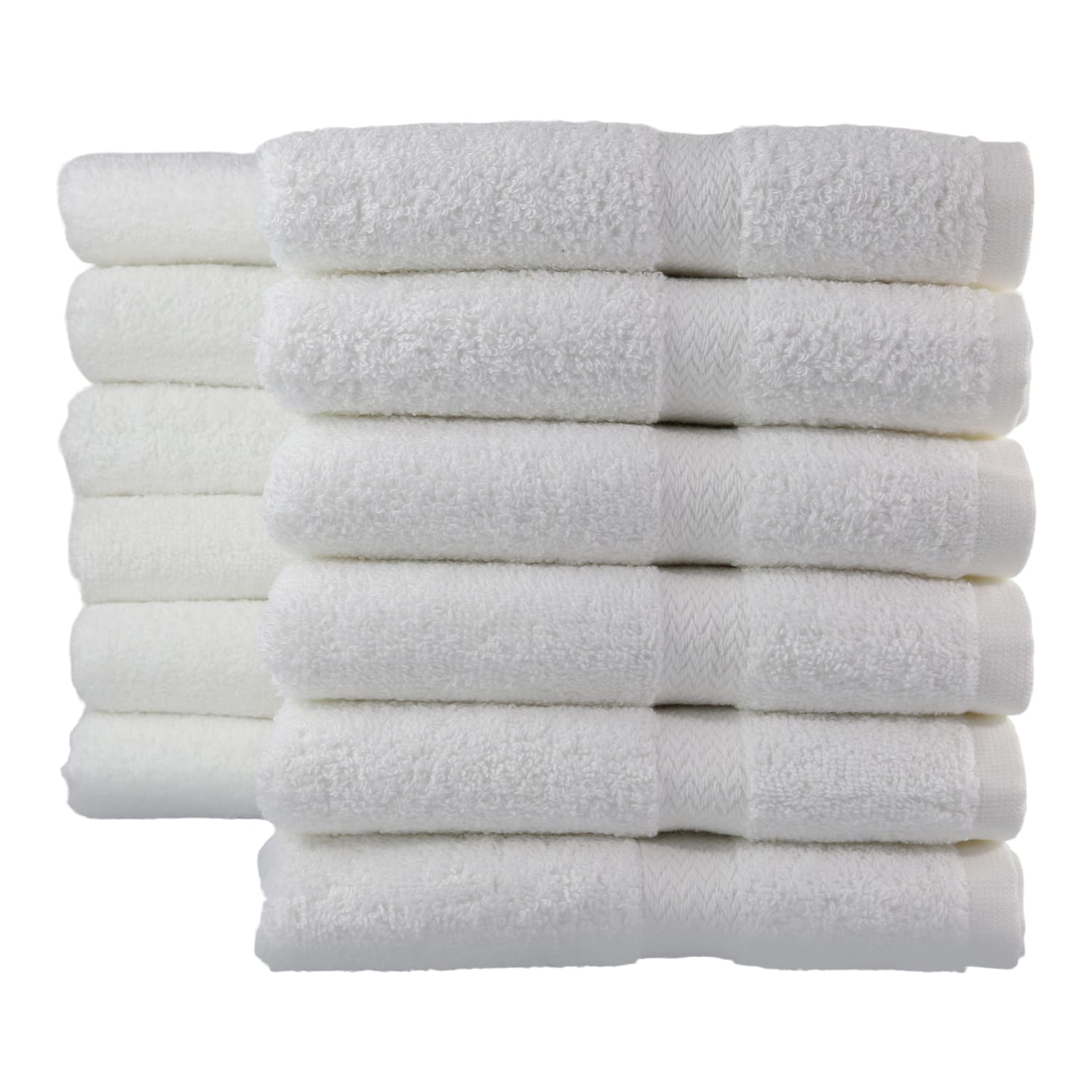 1888 Mills Crown Touch Hand Towels, 16in x 30in, White, Case of 120