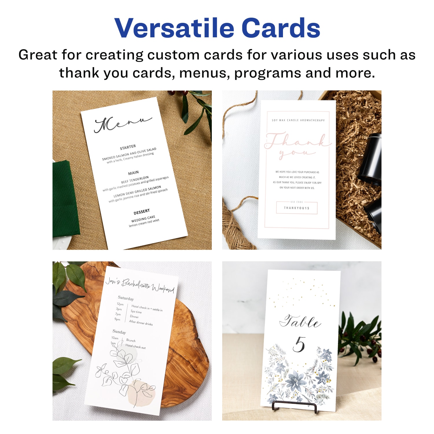 Avery Printable Postcards, 95280-MWC10, Rectangle, 6in x 11in, Matte White, Pack Of 10 - Image 3
