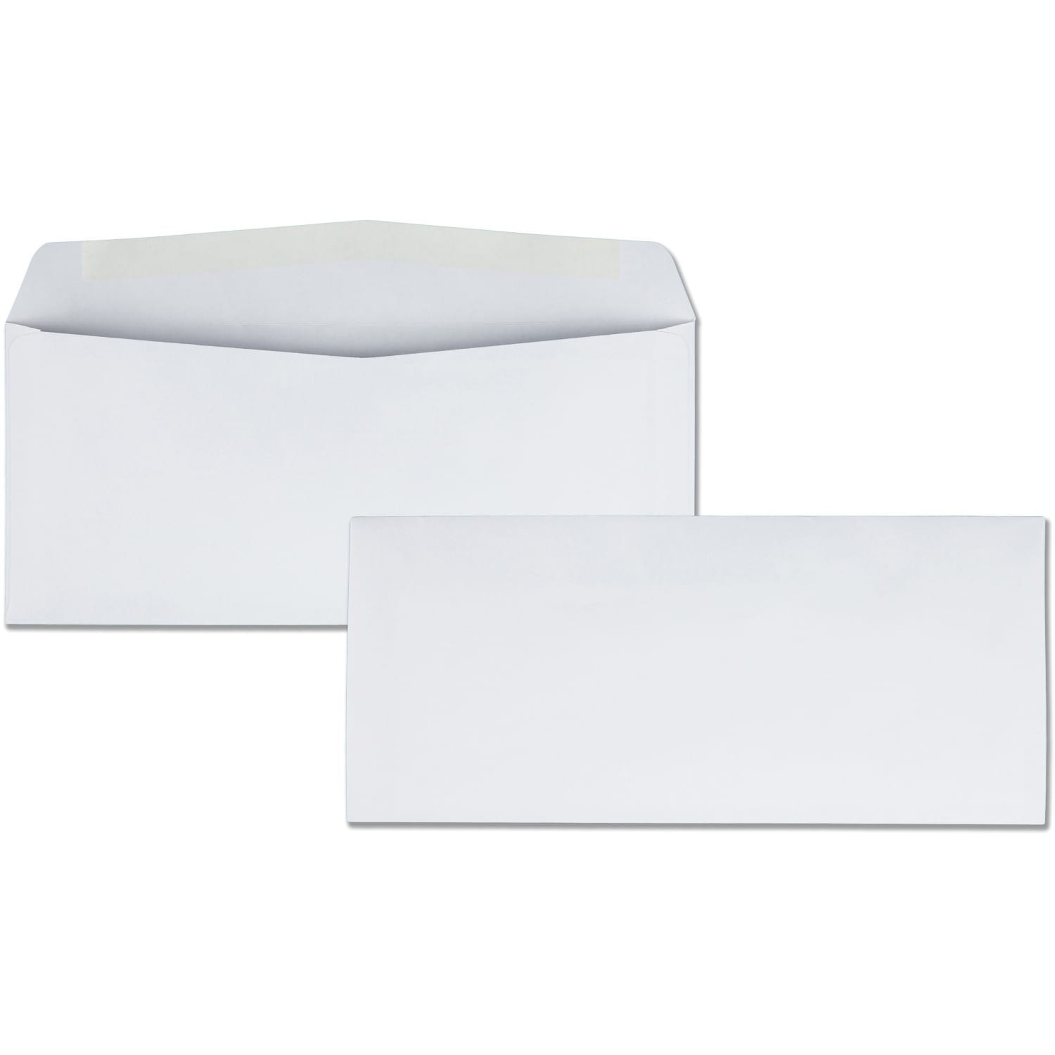 Business Source No. 10 Regular Business Envelopes - Commercial - #10 - 4 1/8in Width x 9 1/2in Length - 24 lb - Gummed - White - Wove - 500 / Box