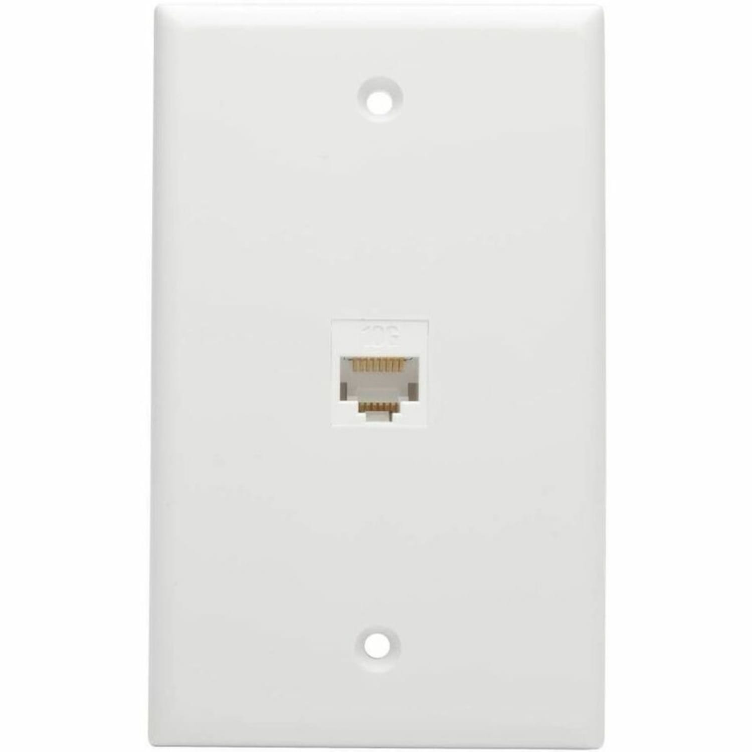 Tripp Lite Cat6a Straight-Through Modular In-Line Snap-In Coupler w/90-Degree Down-Angled Port, White (RJ45 F/F) - N235001WH6AD - Image 4
