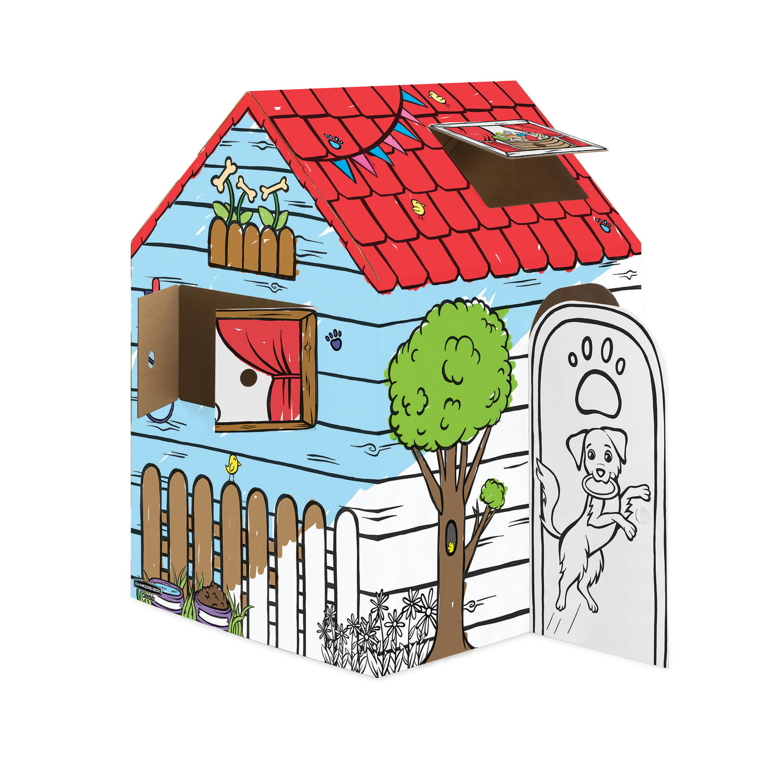 Bankers Box At Play Playhouse, 38inL x 32inW x 48inH, Doghouse - Image 4