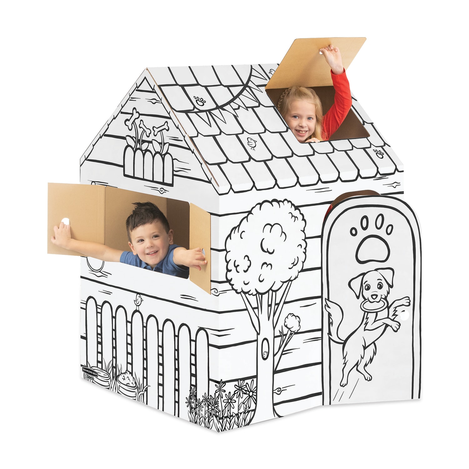 Bankers Box At Play Playhouse, 38inL x 32inW x 48inH, Doghouse - Image 6