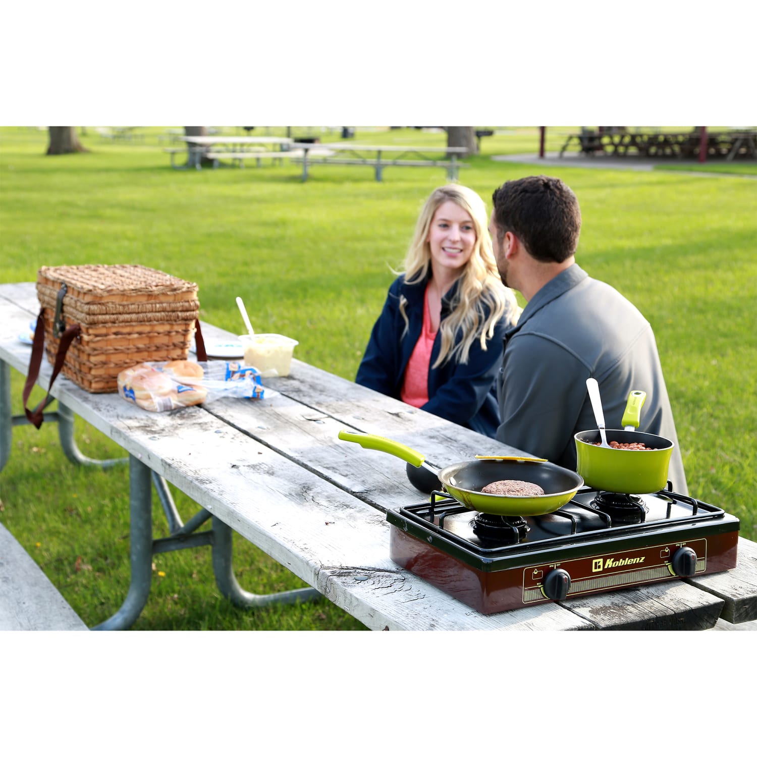 Koblenz 2-Burner Outdoor Gas Stove Top, Red/Black - Image 6