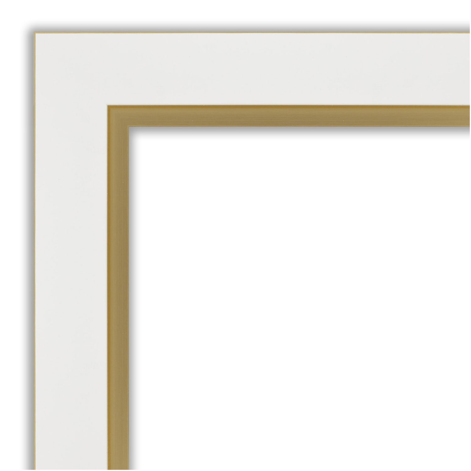 Amanti Art Eva Picture Frame, 16in x 19in, Opening Size 11in x 14in (Matted To 8in x 10in), White Gold - Image 4