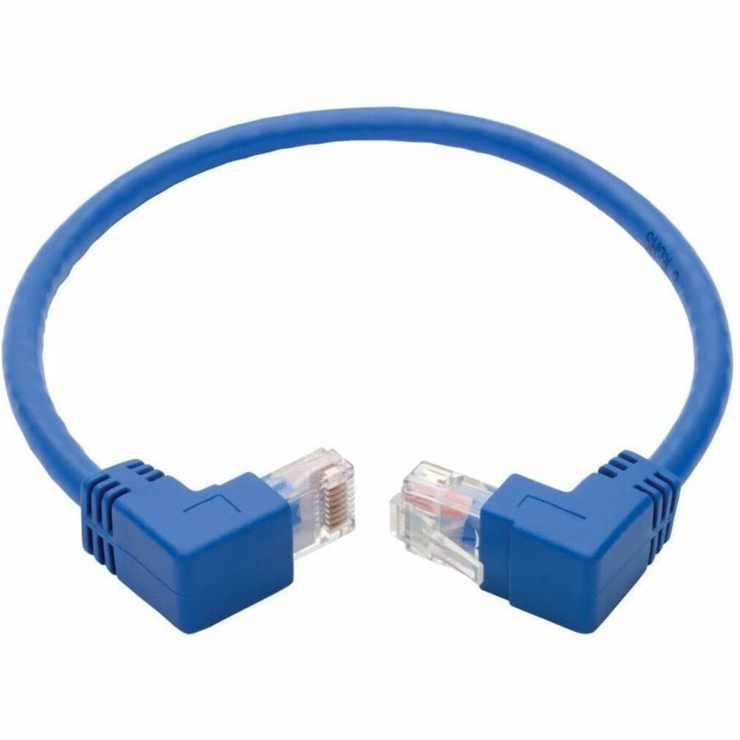 Tripp Lite Cat6 Patch Cable Up-Angled/Down Angled UTP Molded M/M Blue 1ft - First End: 1x RJ-45 Male Network - N204001BLUD - Image 3