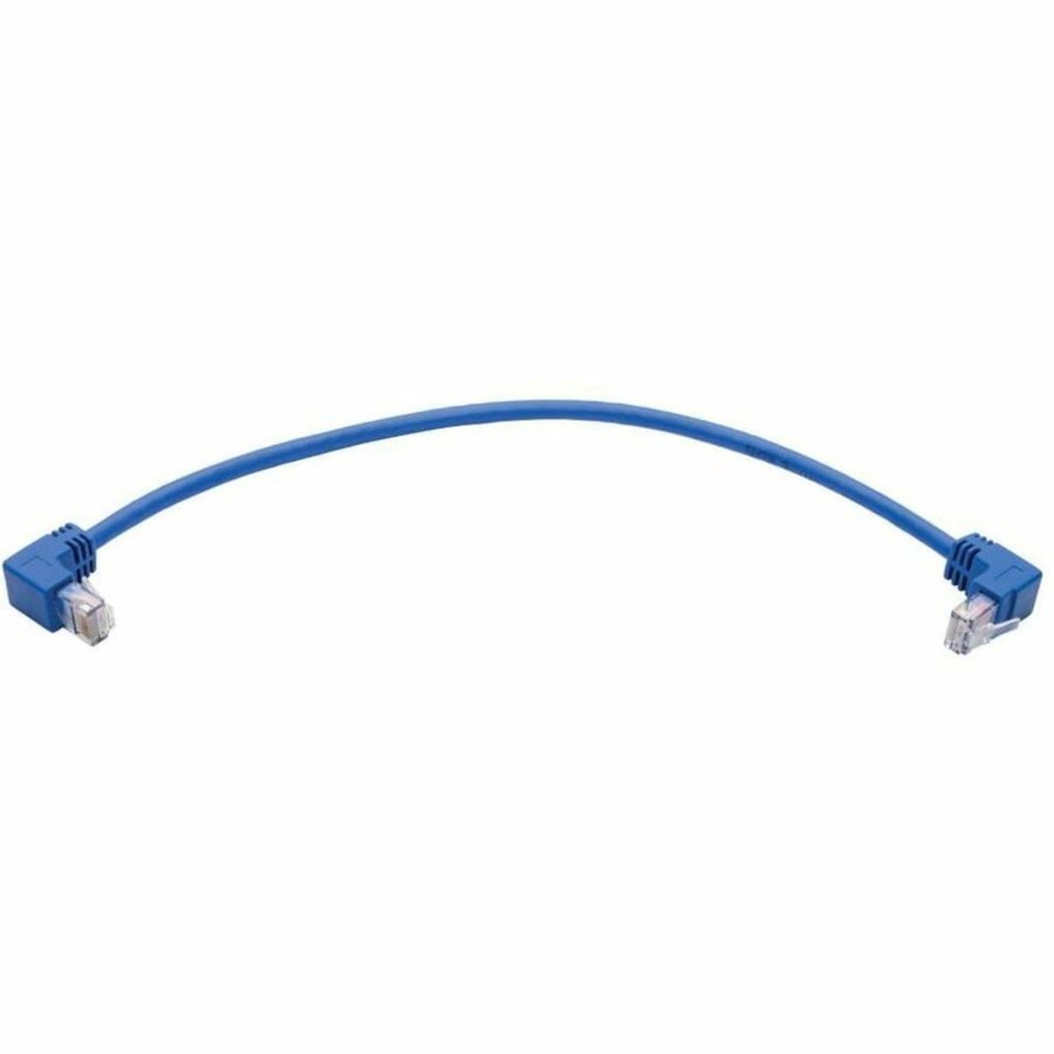 Tripp Lite Cat6 Patch Cable Up-Angled/Down Angled UTP Molded M/M Blue 1ft - First End: 1x RJ-45 Male Network - N204001BLUD - Image 4