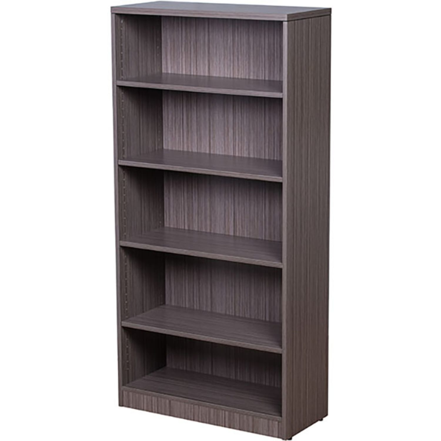 Boss Office Products 66inH 5-Shelf Bookcase, Driftwood