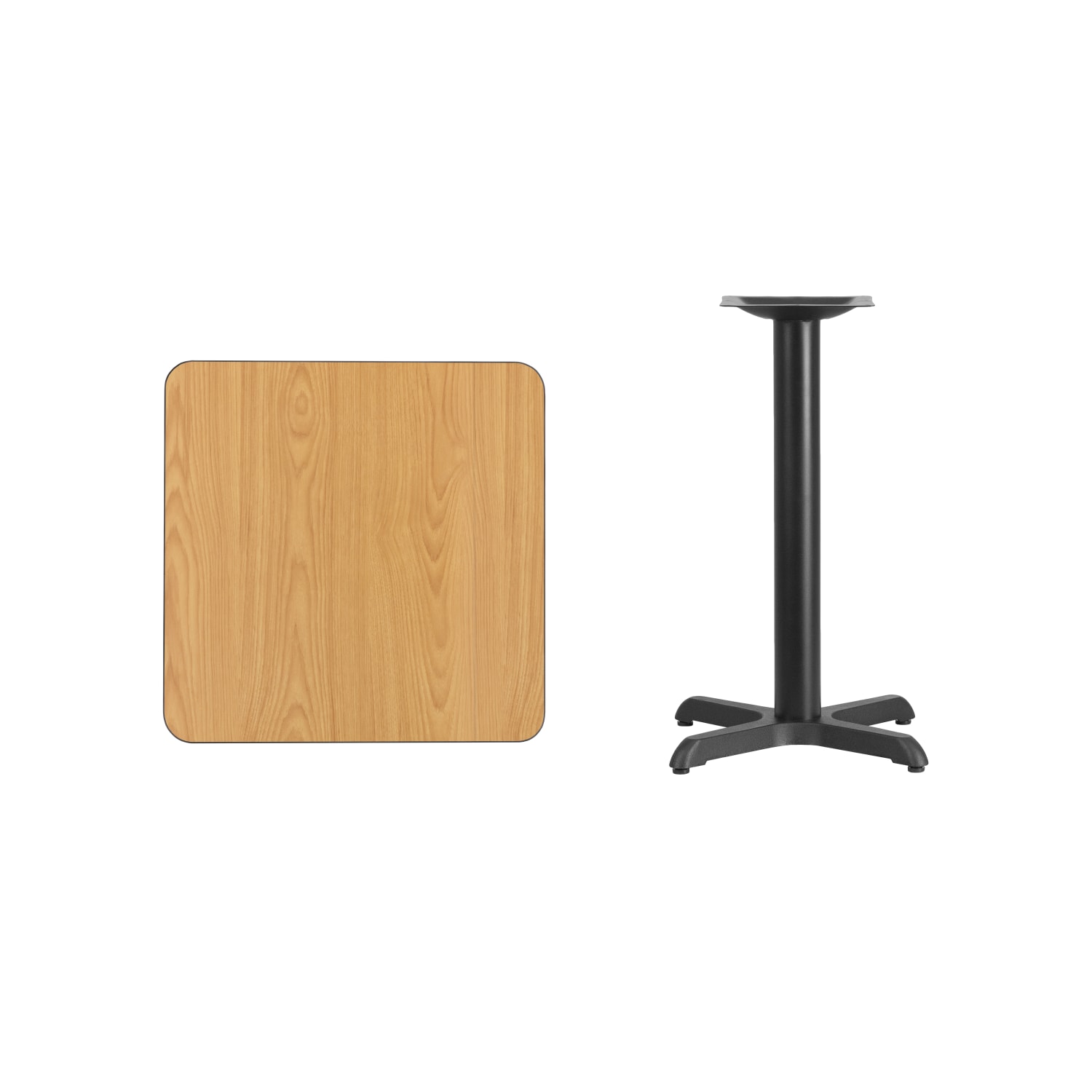 Flash Furniture Square Table With X-Style Base, 31-3/16inH x 24inW x 24inD, Natural - Image 5