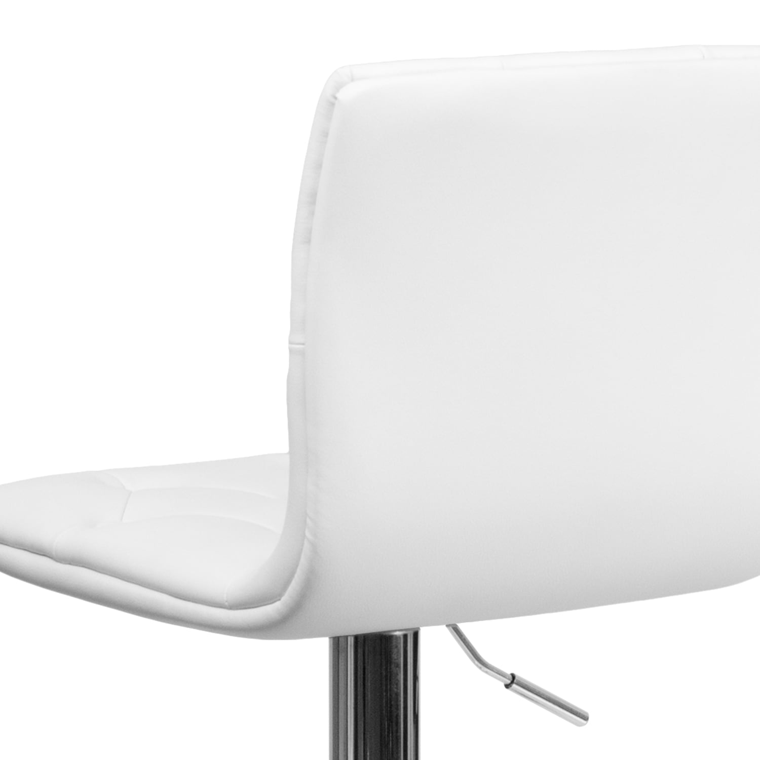 Flash Furniture Contemporary Button Tufted Vinyl AdjustableH Bar Stool With Back Gray CH112080WH PopularChairscom