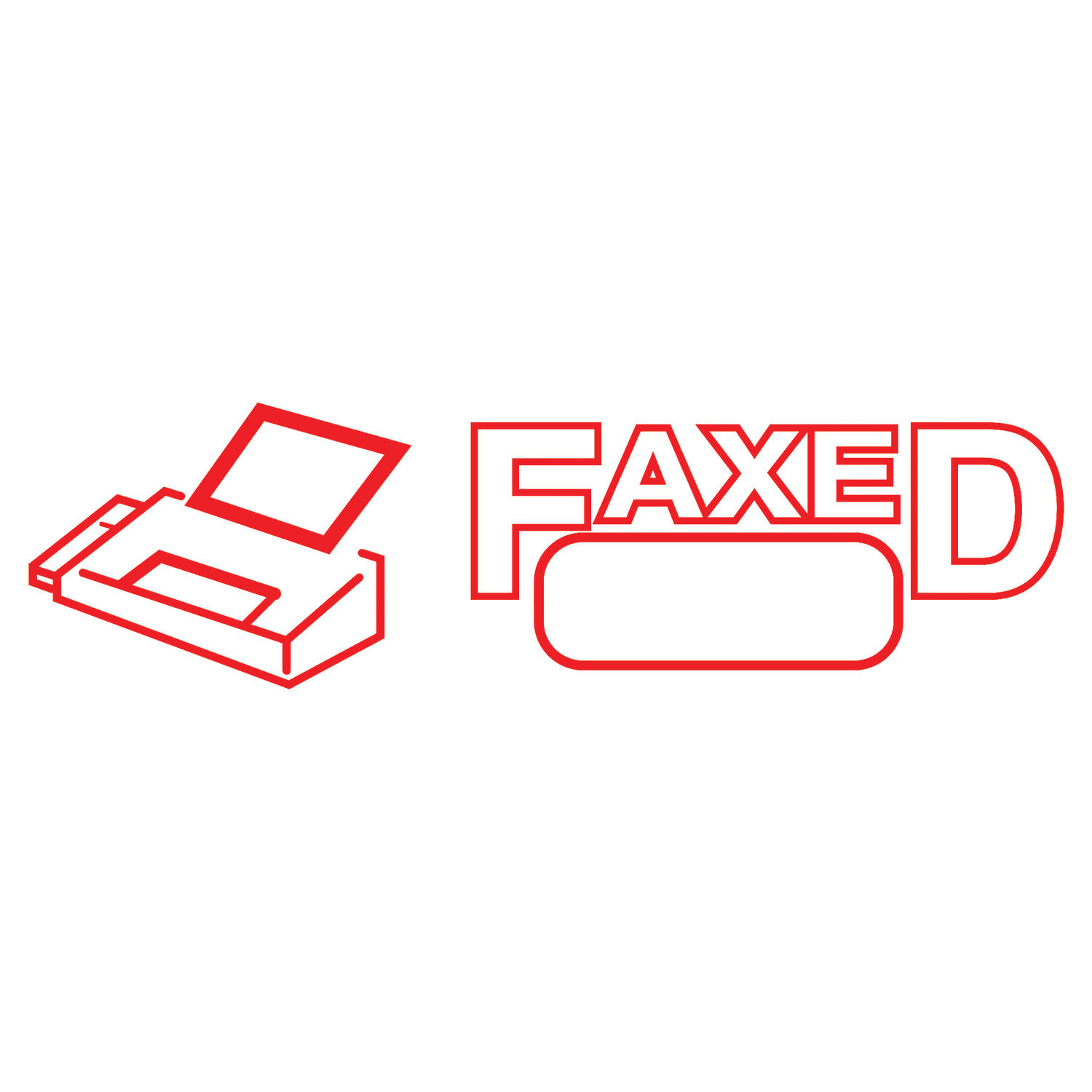 AccuStamp2 Faxed Stamp, Shutter Pre-Inked One-Color FAXED Stamp, 1/2in x 1-5/8in Impression, Red Ink - Image 3