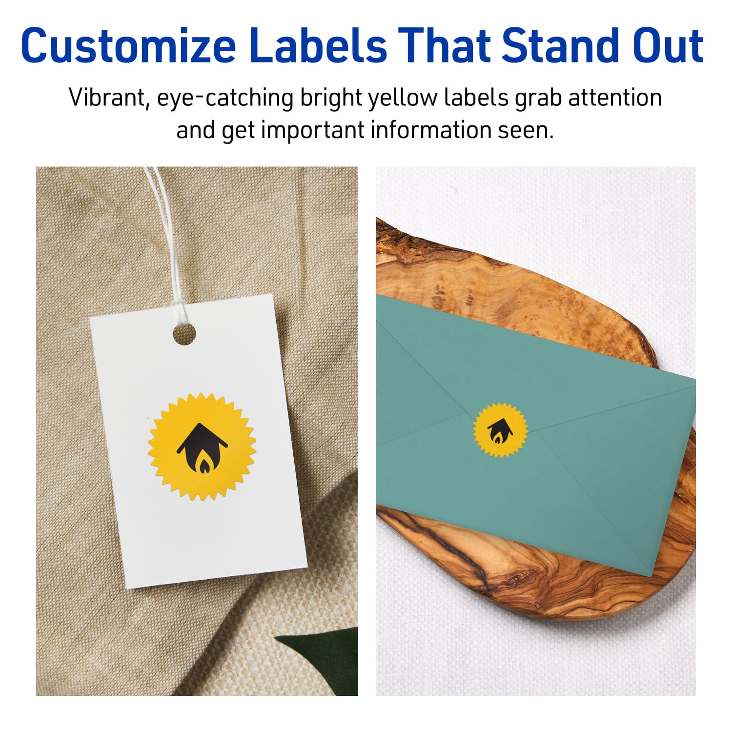 Avery Print-To-The-Edge Labels With Sure Feed Technology, 94606-BYP80, Starburst, 1in, Matte Bright Yellow, Pack of 3840 - Image 4