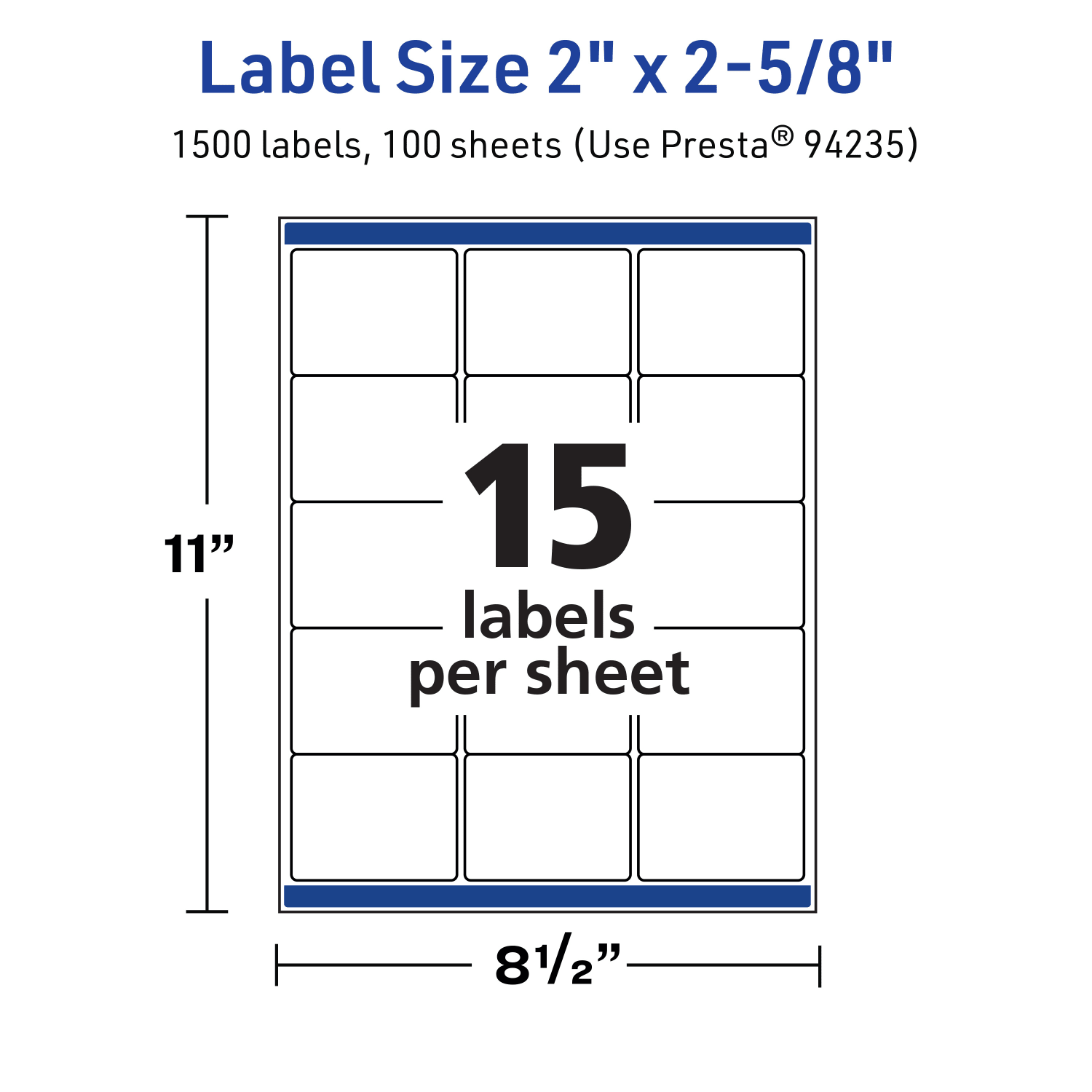 Avery TrueBlock Labels With Sure Feed, 94235-TWMP100, Rectangle, 2in x 2-5/8in, Matte White, Pack Of 1500 - Image 6
