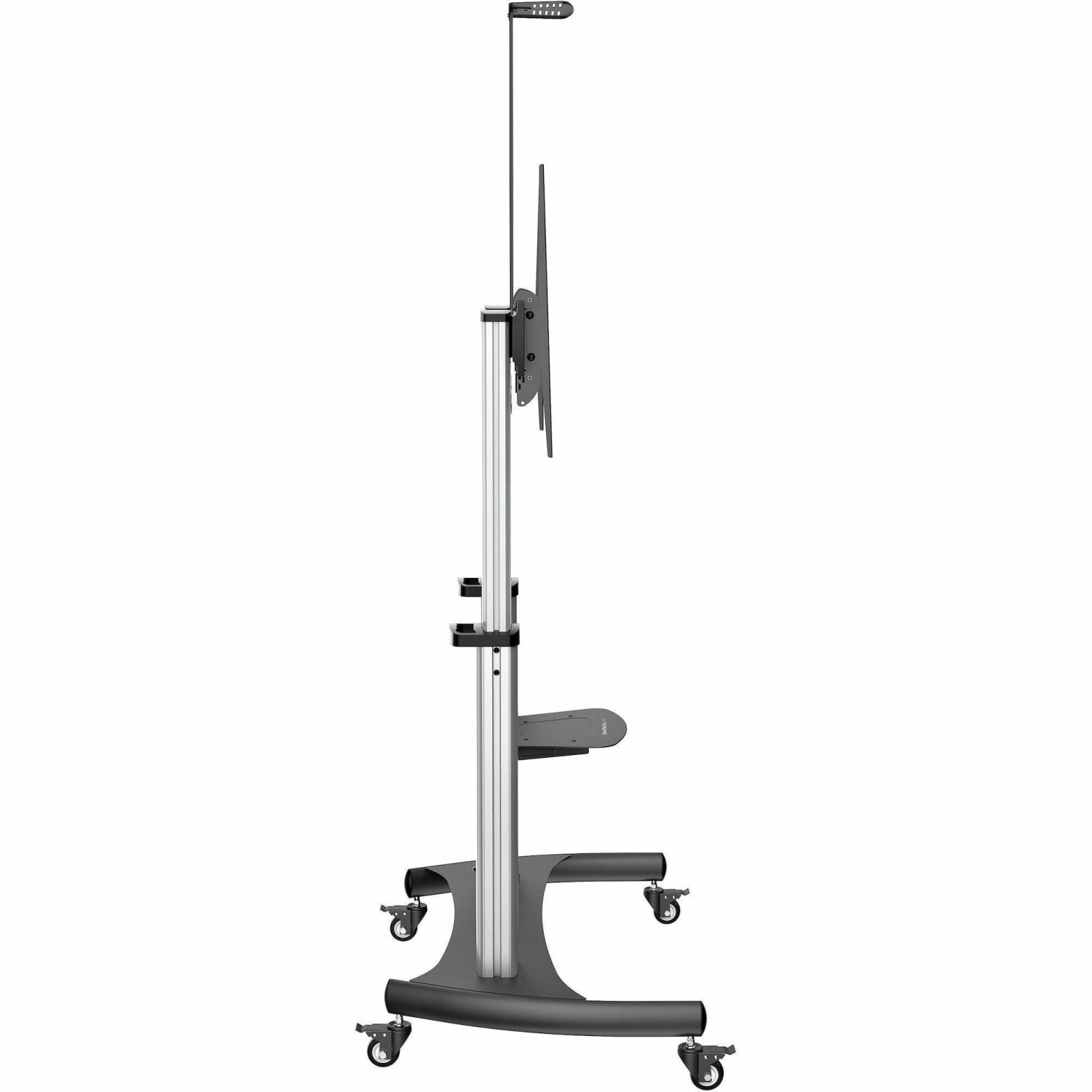StarTech.com Mobile TV Stand, Heavy Duty TV Cart for 60-100in Display (100kg/220lb) - W/ 2 equipment shelves (STNDMTV100) - Cart -  - STNDMTV100 - Image 4