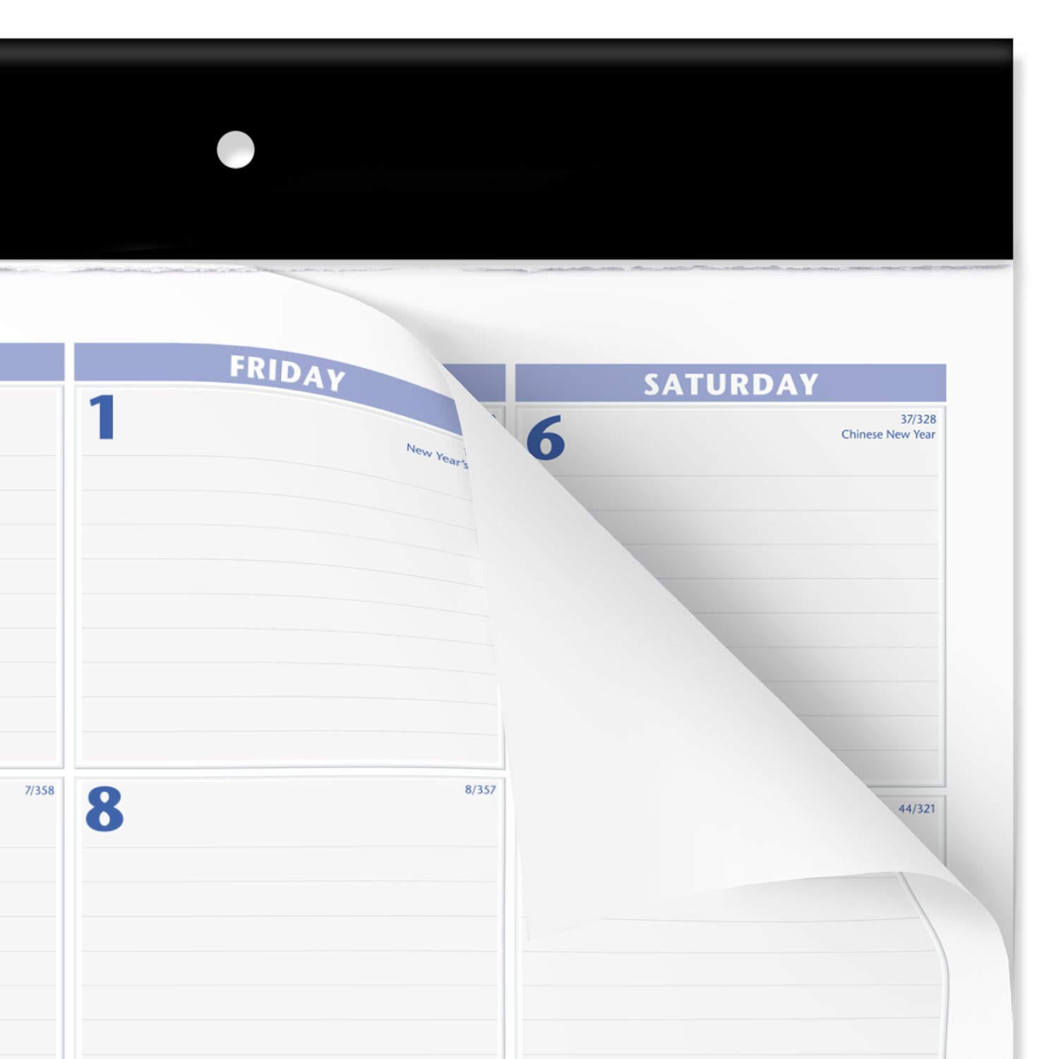 AT-A-GLANCE 2027 Monthly Desk Pad Calendar, Blue and Gray, Large, 24in x 19in - Image 6
