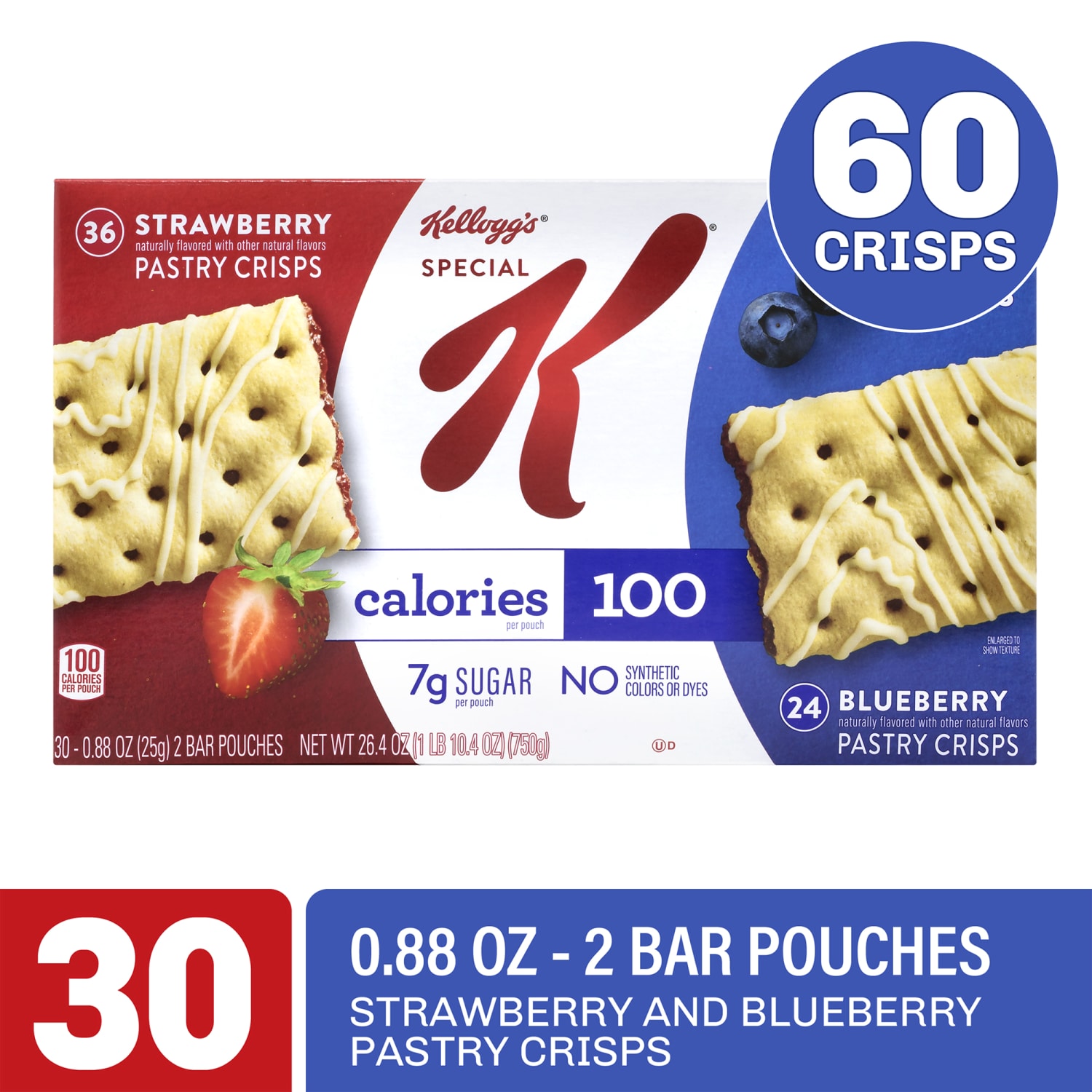 Special K Pastry Crisps Variety Pack, Fruit, 30 Crisps Per Box, Case Of 2 Boxes - Image 3