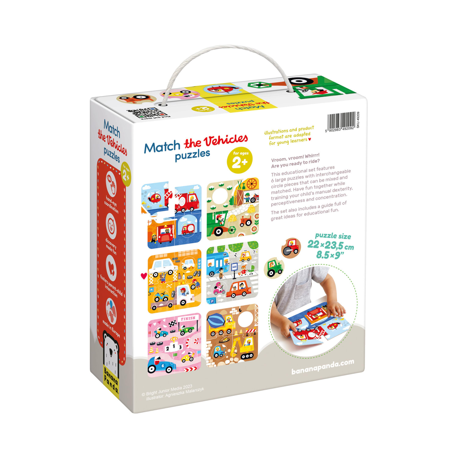 Banana Panda Match The Vehicles Puzzles, 6 Puzzles, Ages 2+ - Image 3