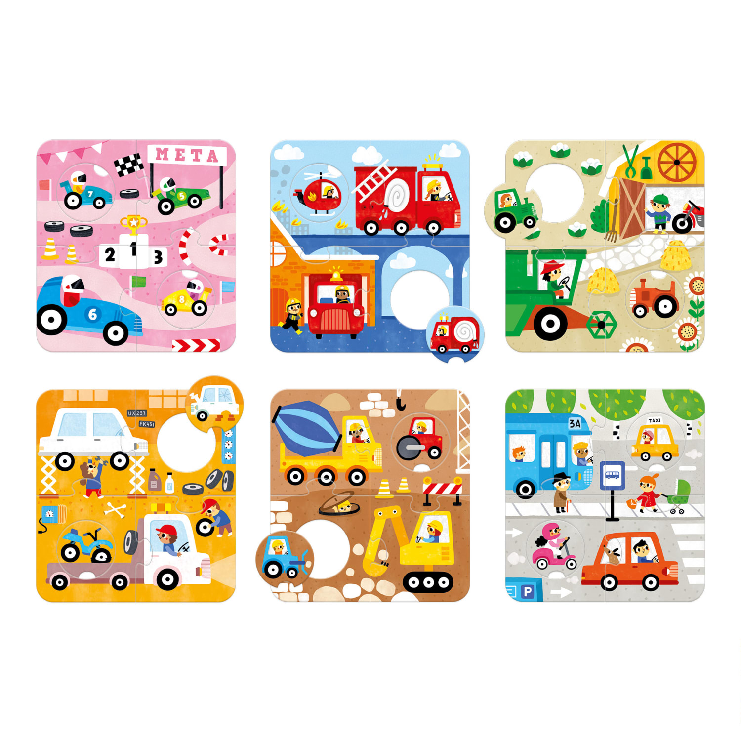 Banana Panda Match The Vehicles Puzzles, 6 Puzzles, Ages 2+ - Image 4