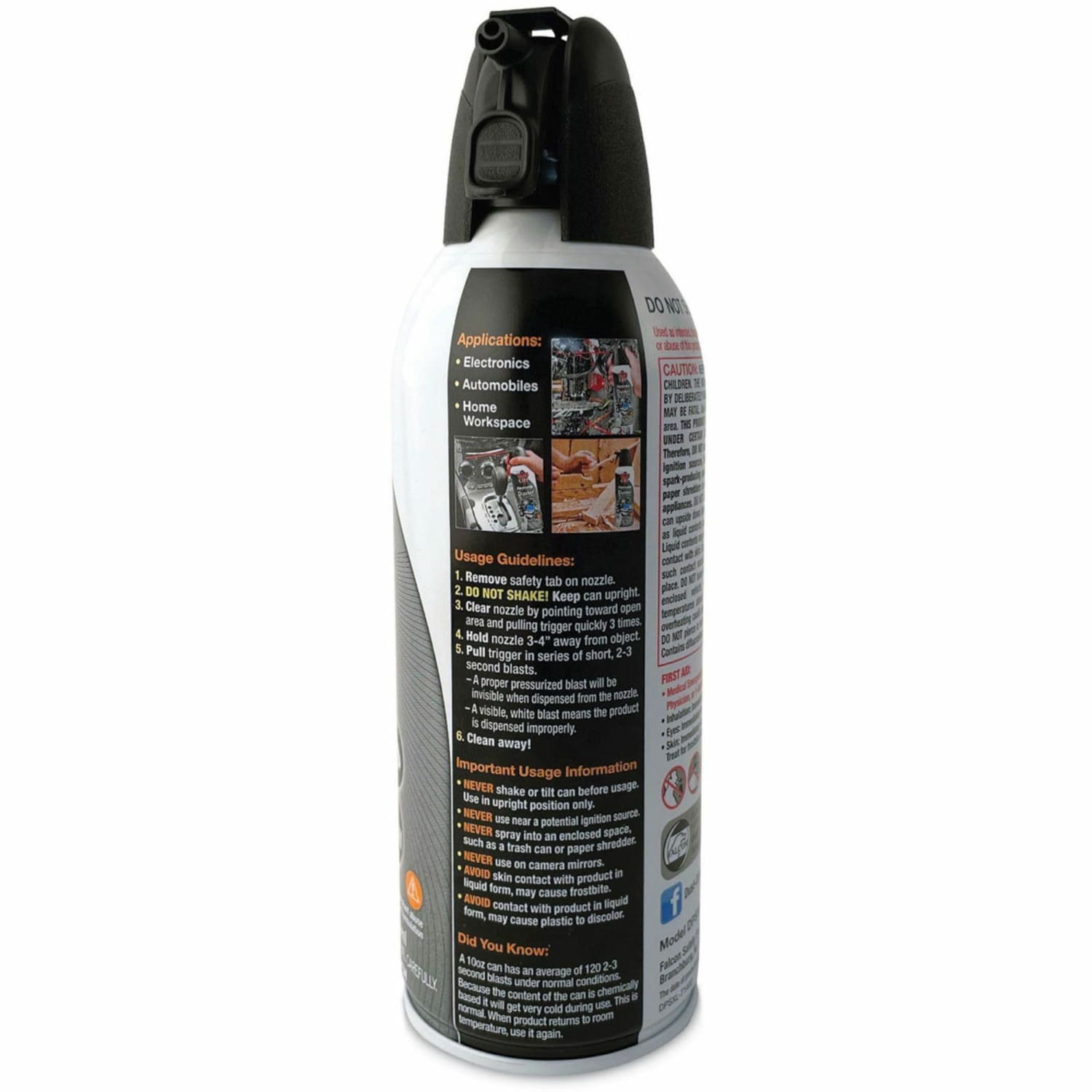 Dust-Off Plus Disposable Compressed Gas Duster, 10 Oz Bottle - Image 5