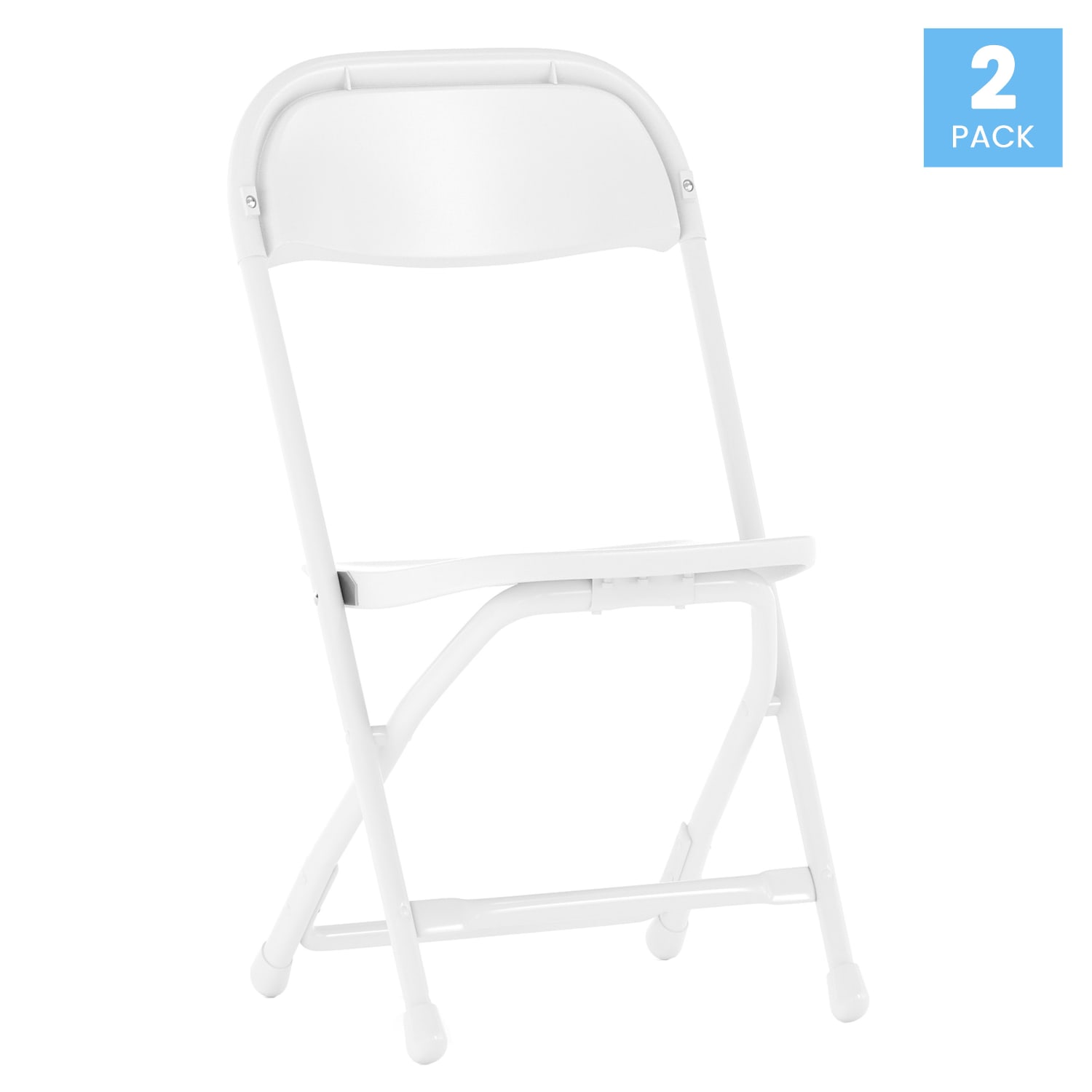 Flash Furniture 2 Pack Kids Plastic Folding Chair White PopularChairscom