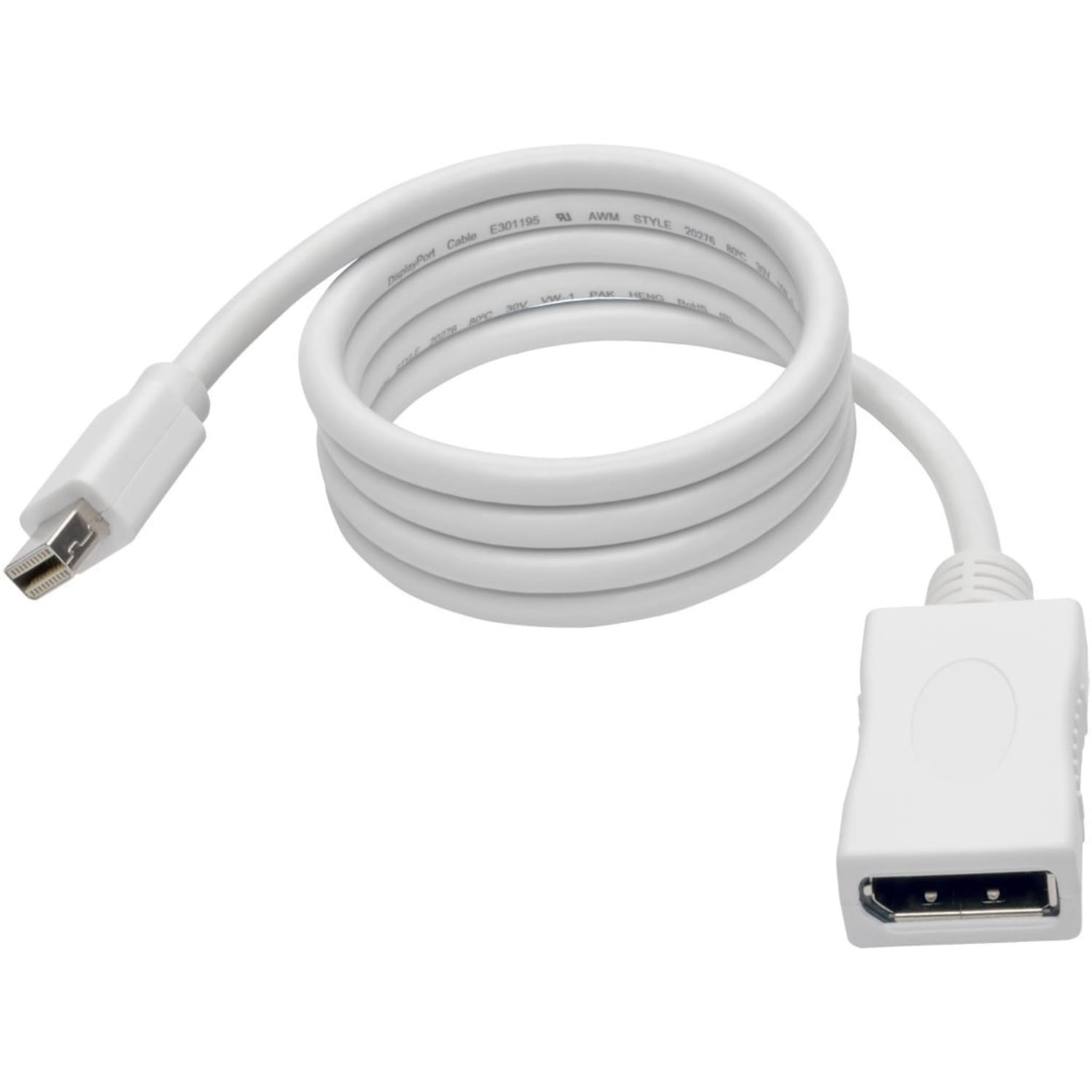 Tripp Lite 3ft Mini DisplayPort to DisplayPort Adapter Cable 4K x 2K M/F, MDP to DP 3ft - Image 3