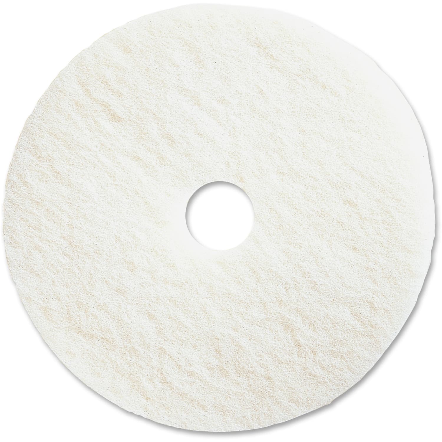 Genuine Joe Polishing Floor Pad - 18in Diameter - 5/Carton x 18in Diameter x 1in Thickness - Resin, Fiber - White - Image 3