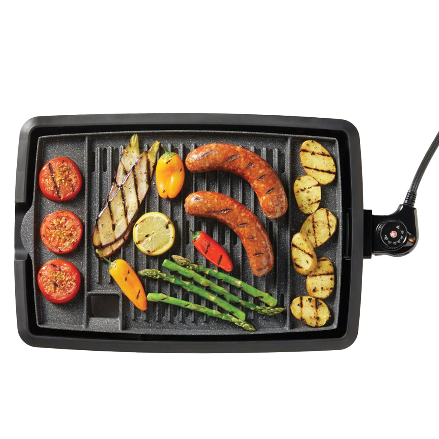 THE ROCK by Starfrit Indoor Smokeless Electric BBQ Grill, 12inH x 3-1/2inW x 17-15/16inD, Black - Image 6