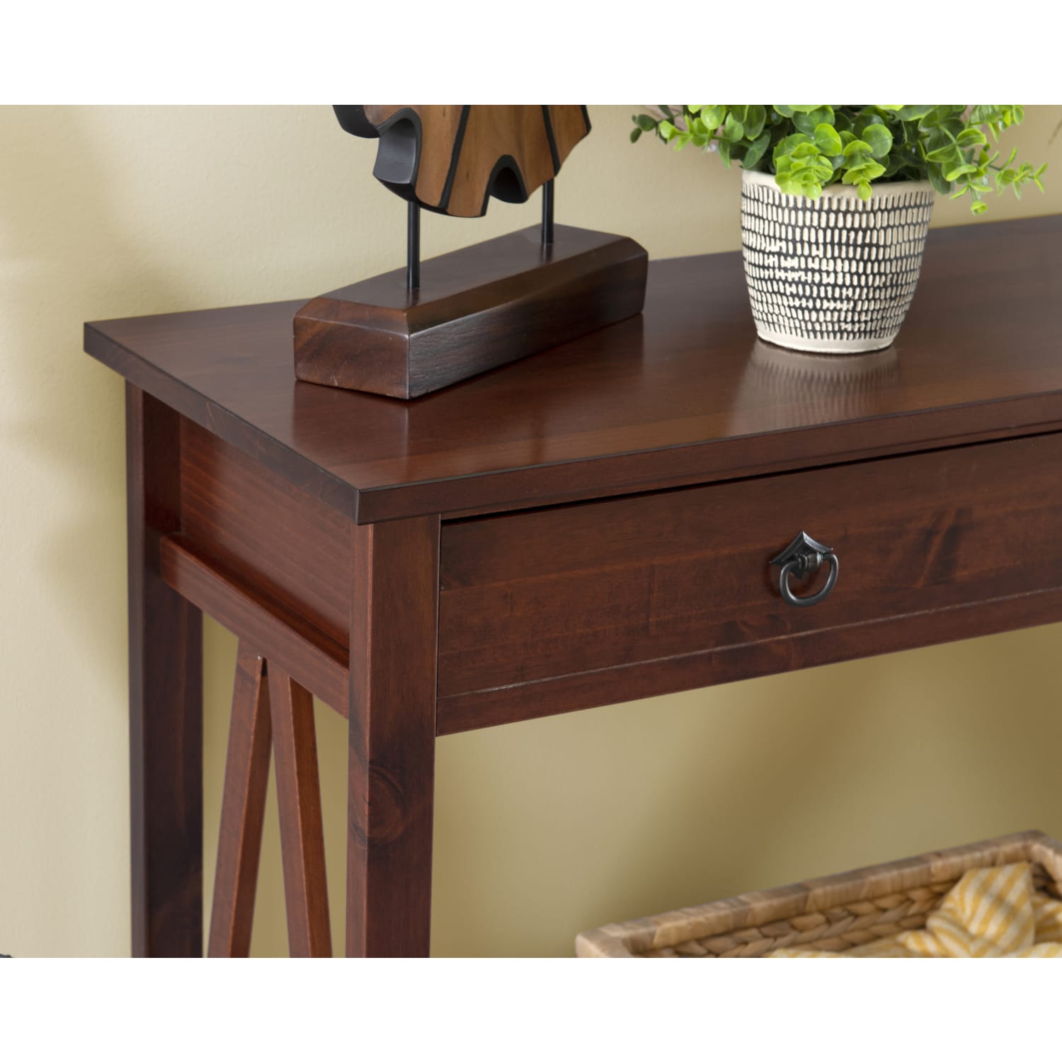 Linon Rockport Console Table, Antique Tobacco - Image 4