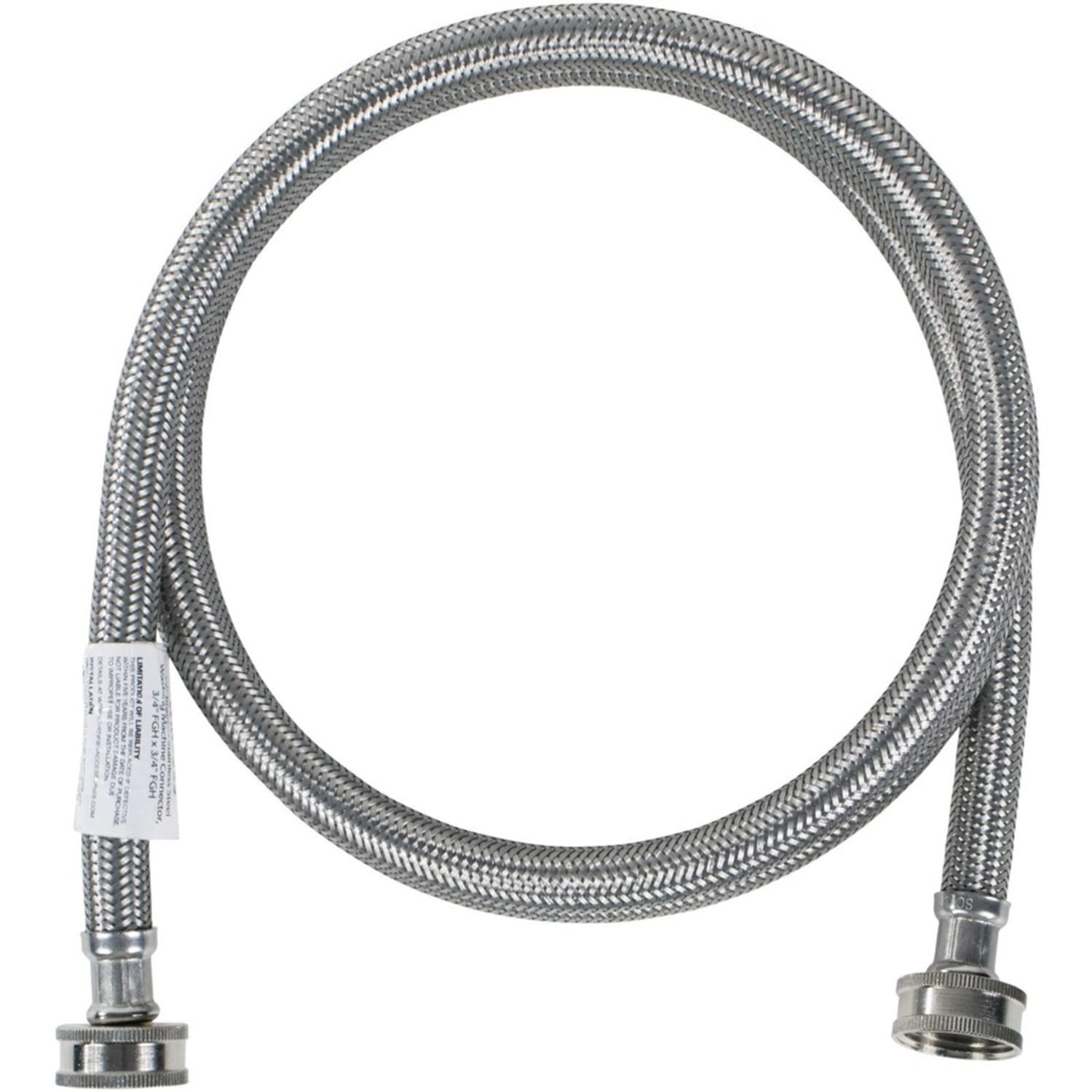 Certified Appliance Accessories Braided Stainless Steel Steam Dryer Installation Kit, 6ft - Stainless Steel, PVC, Polyester, Vinyl - Gray, Clear, Stainless Steel - Image 4