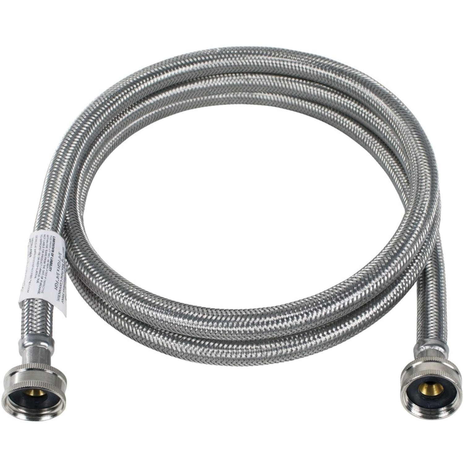 Certified Appliance Accessories Braided Stainless Steel Steam Dryer Installation Kit, 6ft - Stainless Steel, PVC, Polyester, Vinyl - Gray, Clear, Stainless Steel - Image 5