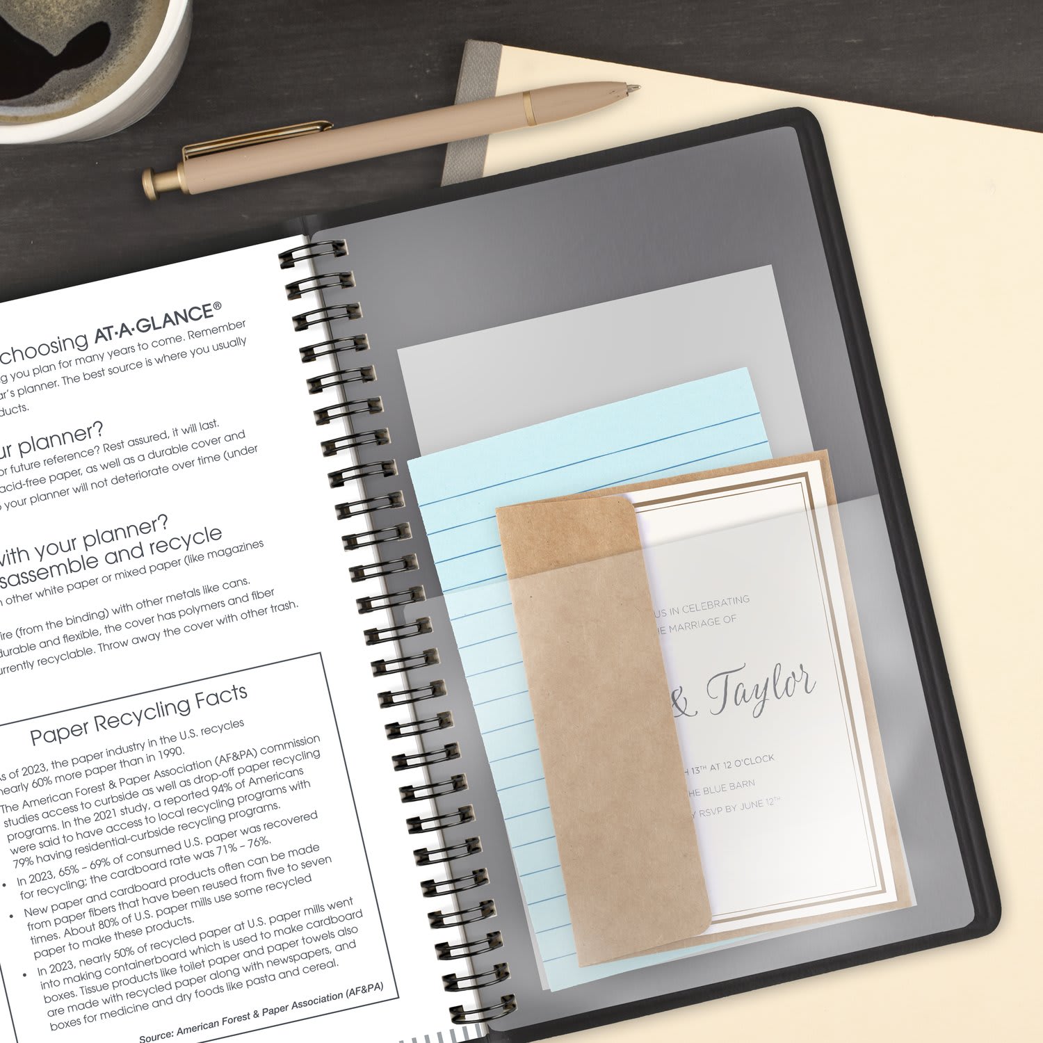 AT-A-GLANCE Academic 2026-2027 Daily Appointment Book Planner, Black, Small, 5in x 8in - Image 5