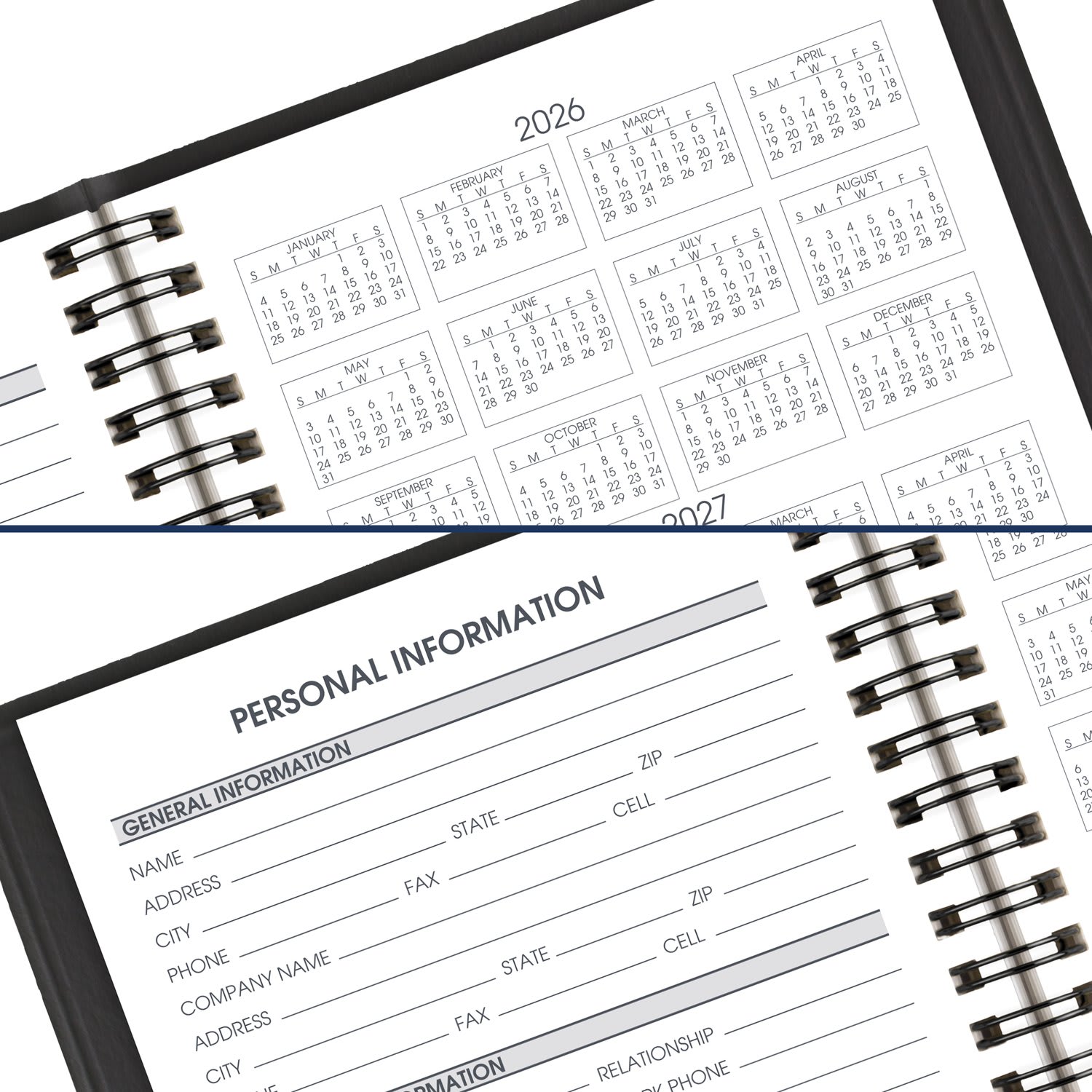 AT-A-GLANCE Academic 2026-2027 Daily Appointment Book Planner, Black, Small, 5in x 8in - Image 6