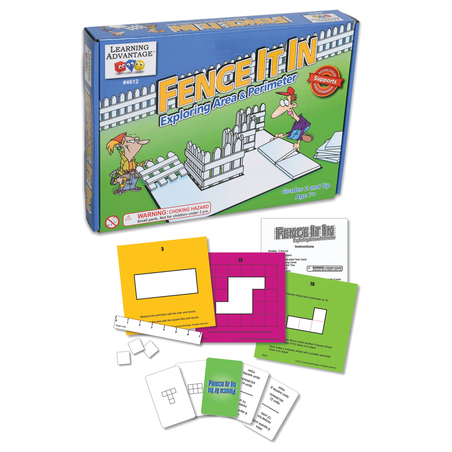 Learning Advantage Fence It In Exploring Area And Perimeter Game, Grades 2-6 - Image 3