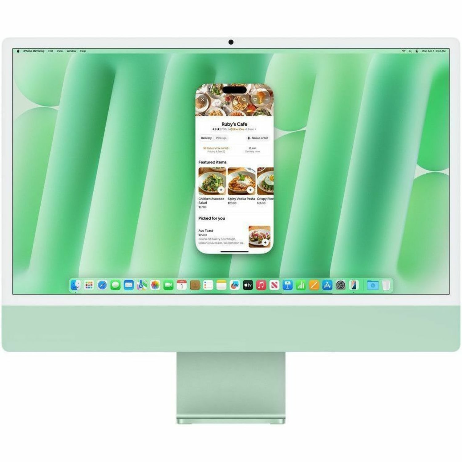 Apple iMac MWUY3LL/A All-in-One Computer - Apple M4 - 16 GB - 256 GB SSD - 24in 4.5K - Desktop - Green - MWUY3LLA - Image 3