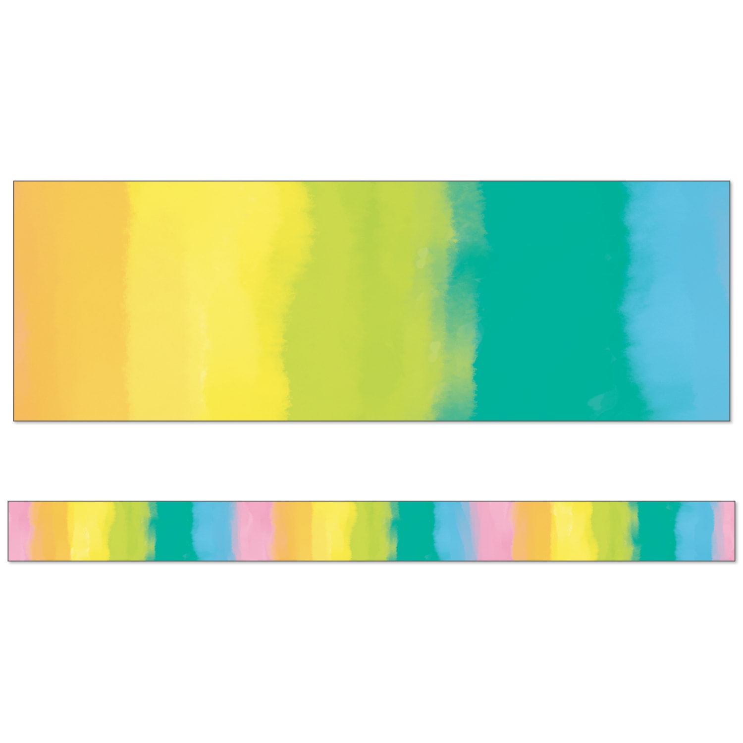 Carson Dellosa Education Happily Ever Elementary Creatively Inspired Straight Borders, Watercolor, 12 Borders Per Pack, Set Of 6 Packs - Image 3