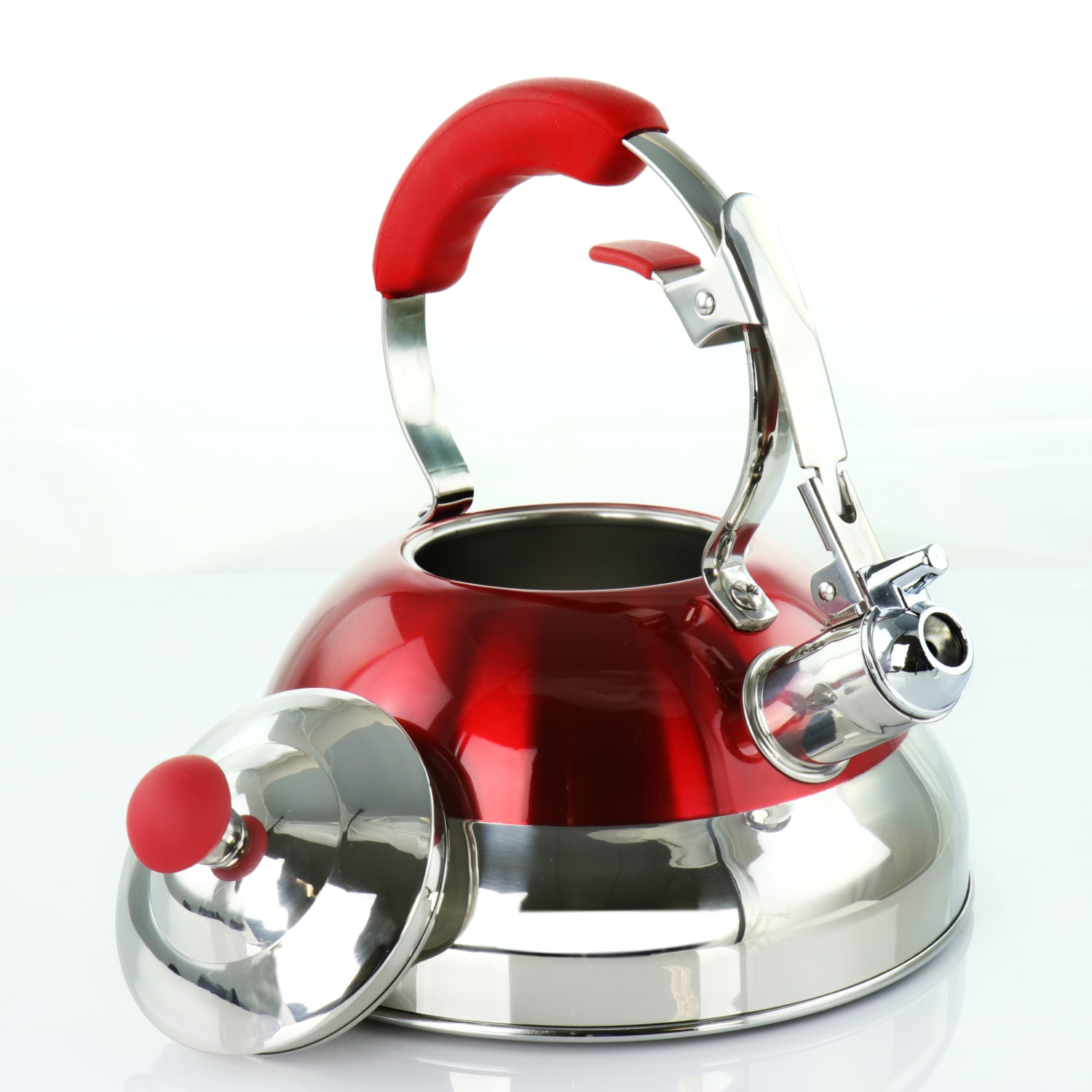 MegaChef 2.7 Quart Stovetop Kettle in Red - Image 6