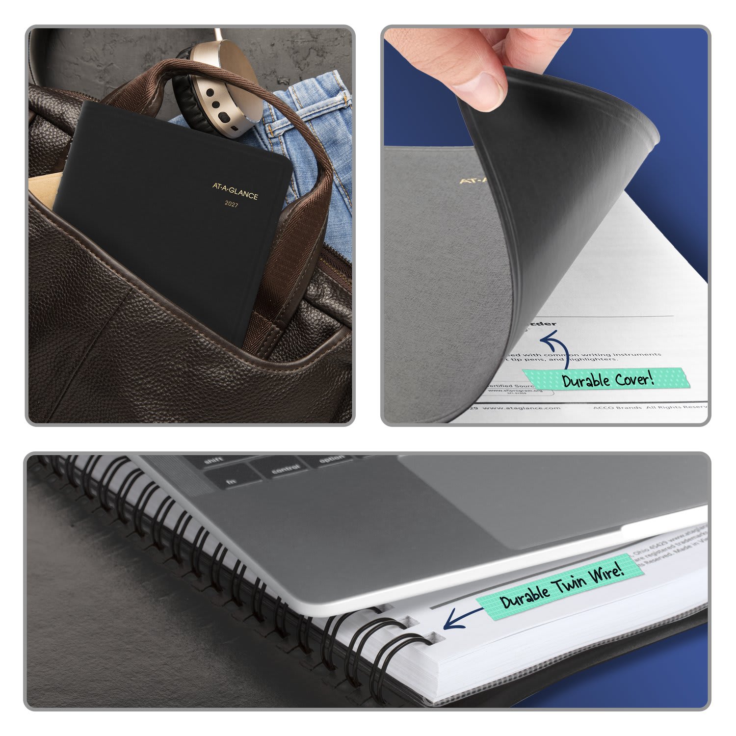 AT-A-GLANCE 2027 Daily Half-Hour Appointment Book Planner, Black, Small, 5in x 8in - Image 6