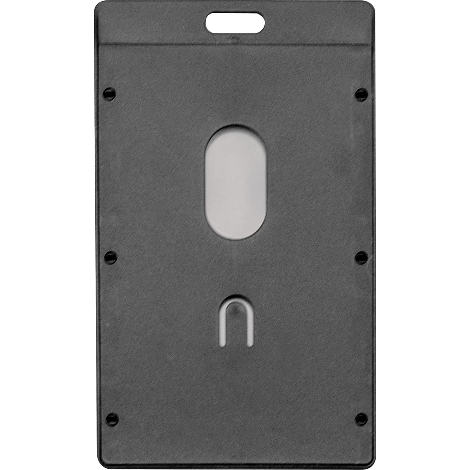 Advantus Vertical Rigid ID Badge Holder - Support 2in x 3.25in Media - Vertical - Plastic - Black - 6 / Pack - Image 5