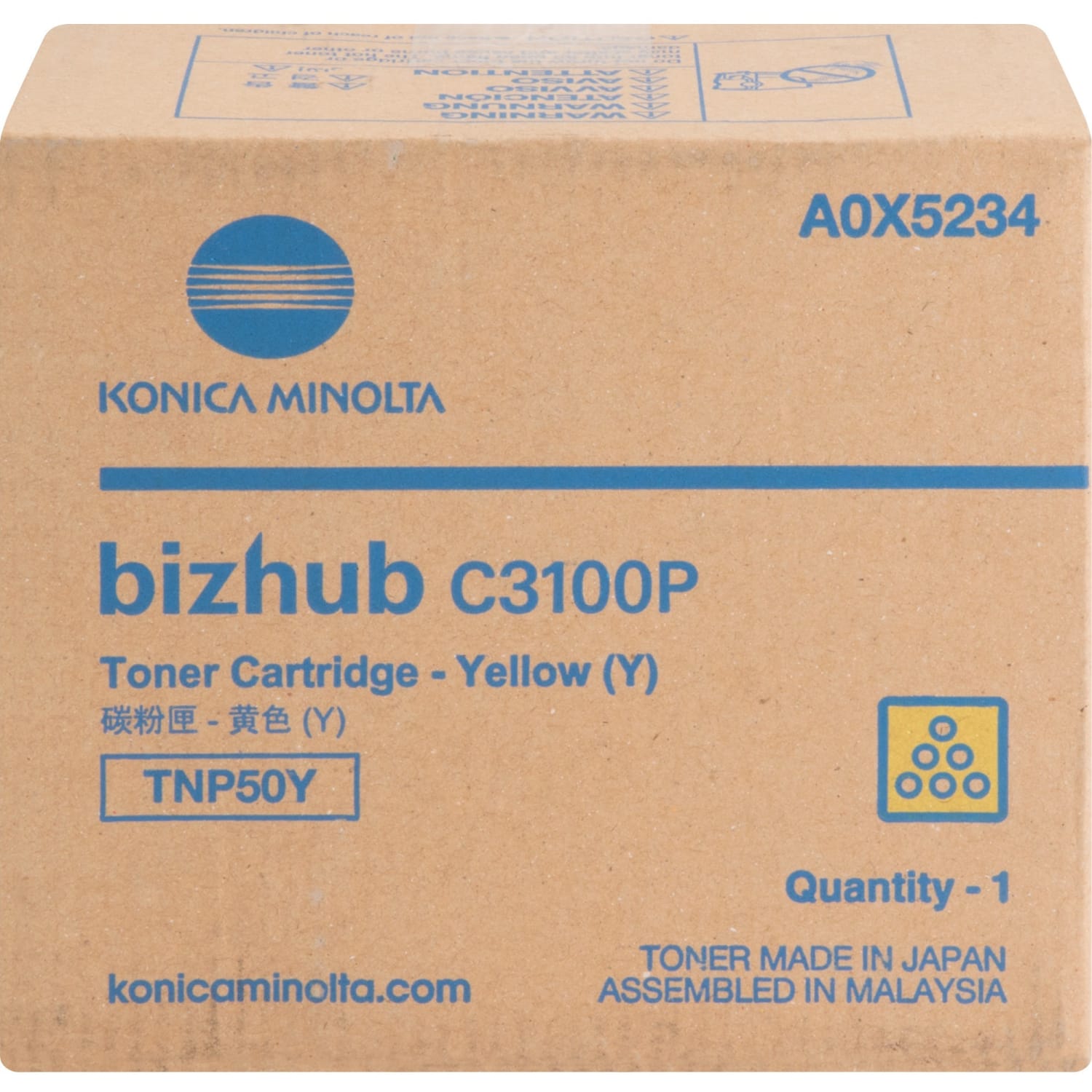 Konica Minolta TNP-50Y - Yellow - original - toner cartridge - for bizhub C3100P - Image 4