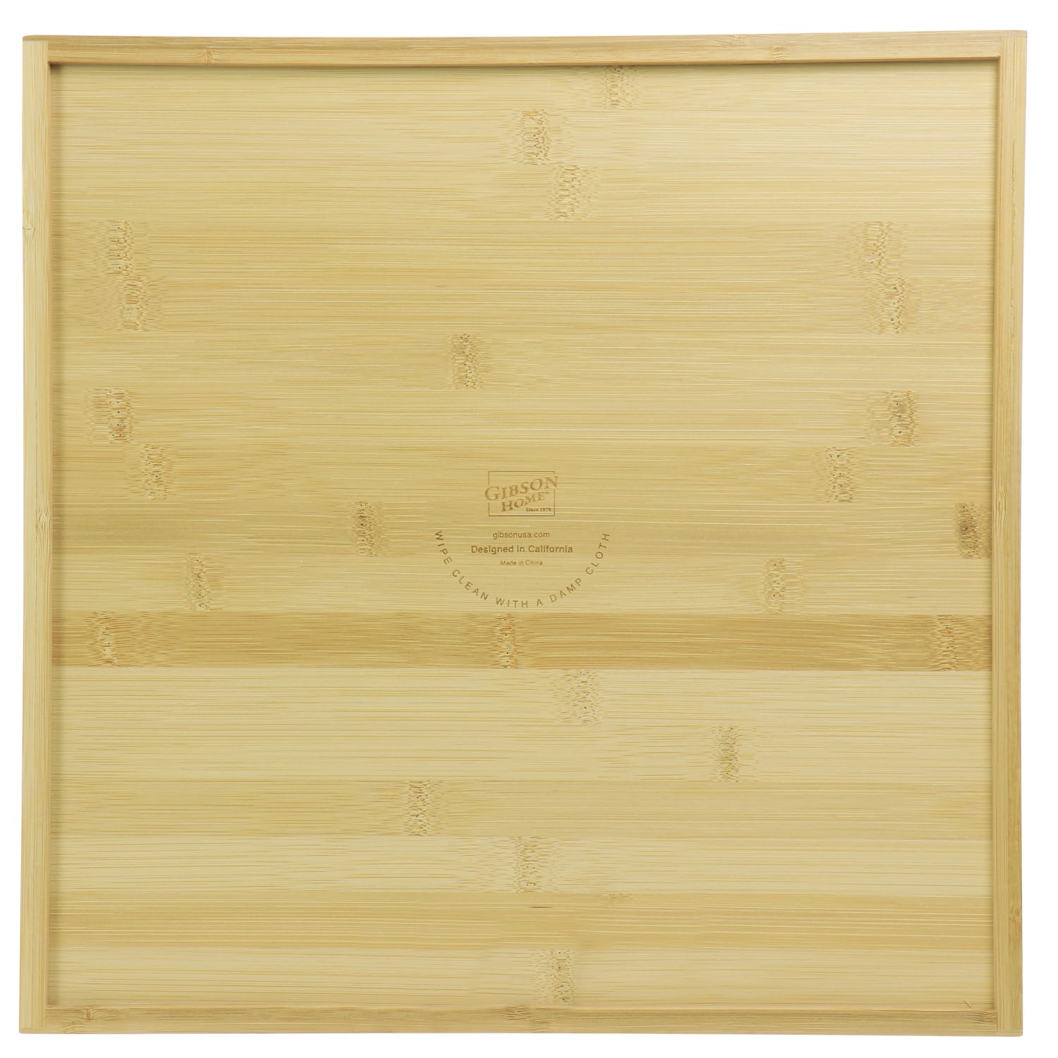 Gibson Home Sadler Wood Serving Tray With Built-In Handles, 15in, Brown - Image 4