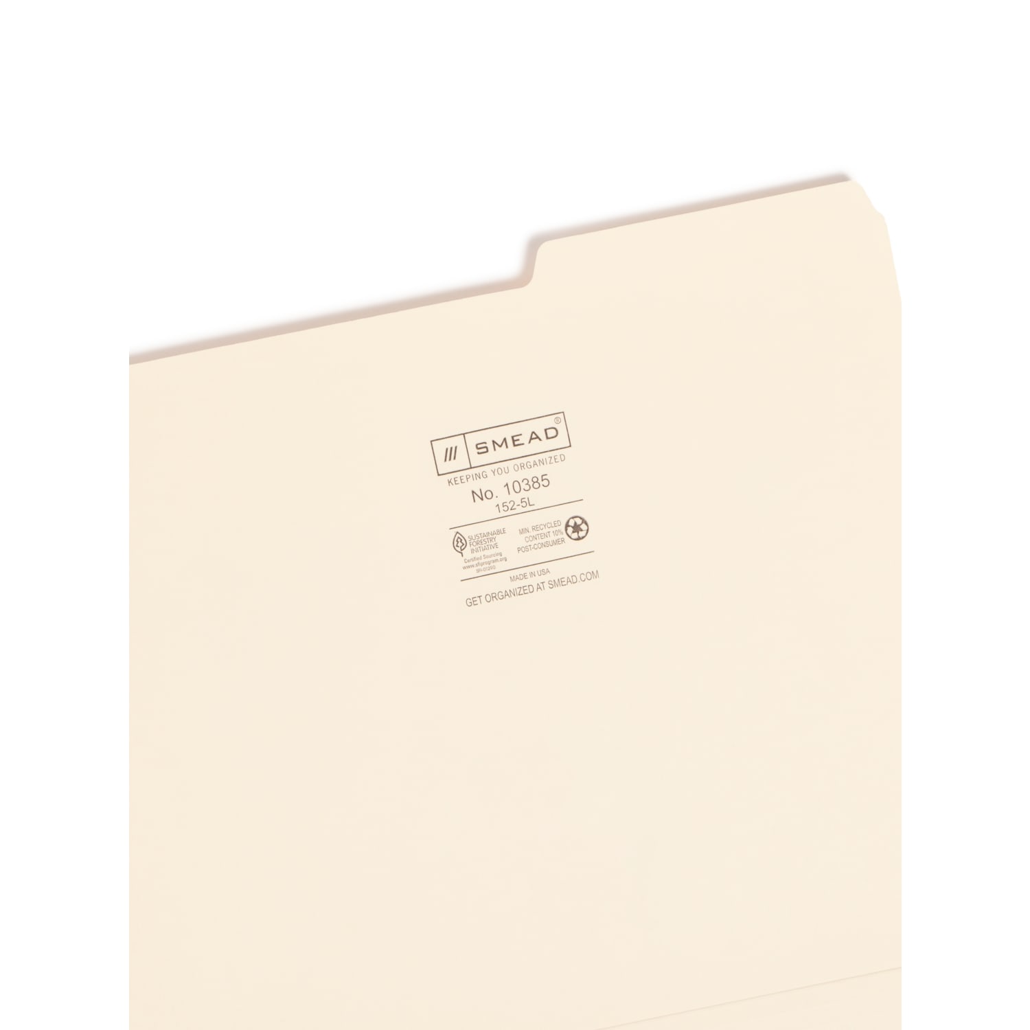 Smead Manila File Folders, Letter Size, 10% Recycled, Manila, Box Of 100 - Image 4
