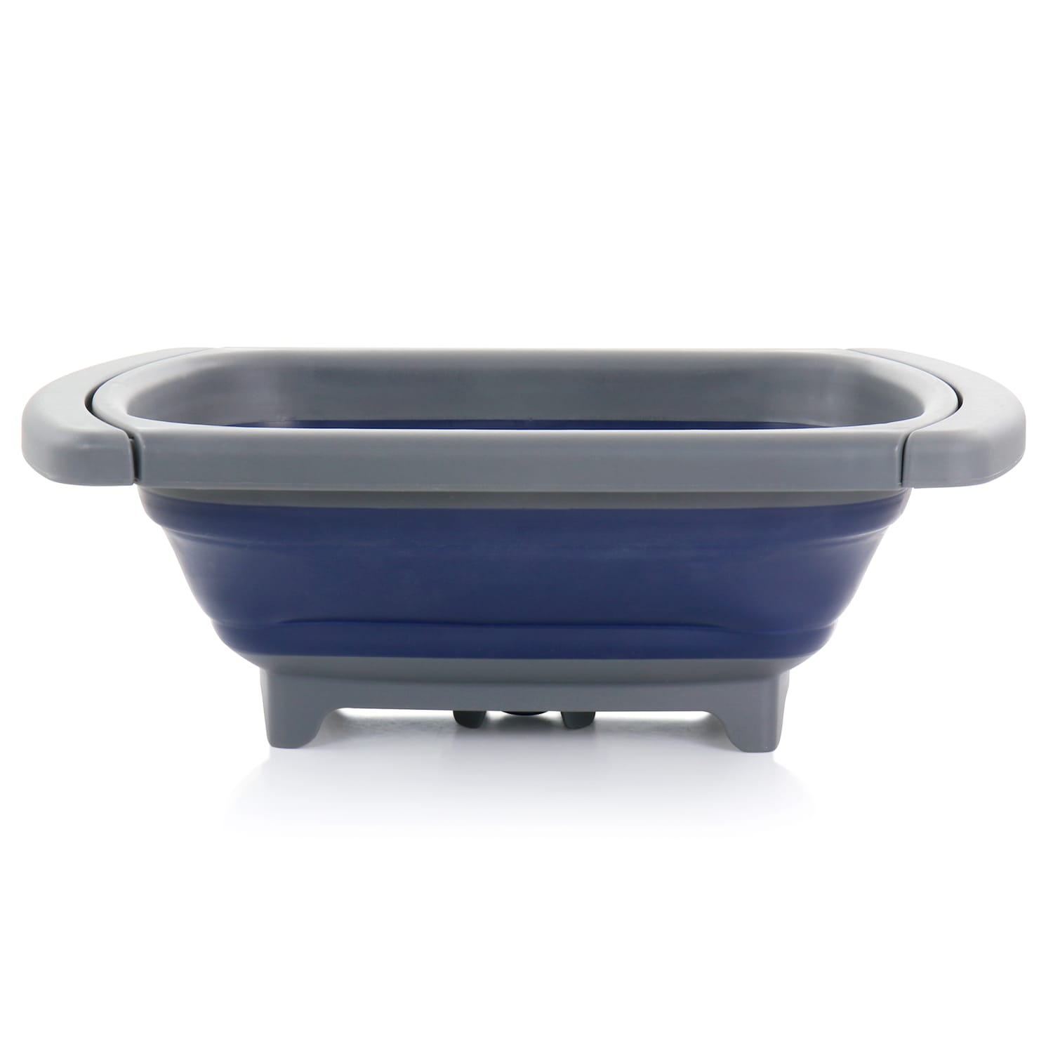 Oster Bluemarine 4-Quart Over-The-Sink Collapsible Silicone Strainer, Blue - Image 3