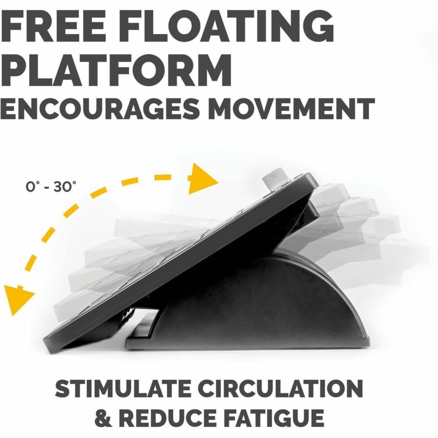 Fellowes Adjustable Locking Footrest with Microban BlackSilver PopularChairscom