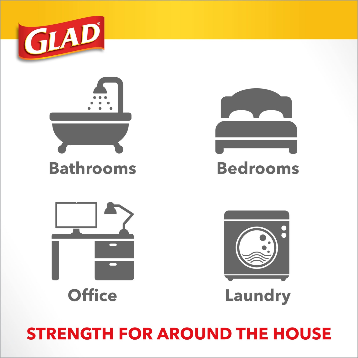 Glad Small Trash Bags, OdorShield 4 Gallon White Trash Bag, Febreze Fresh Clean, 26 Count - Image 5